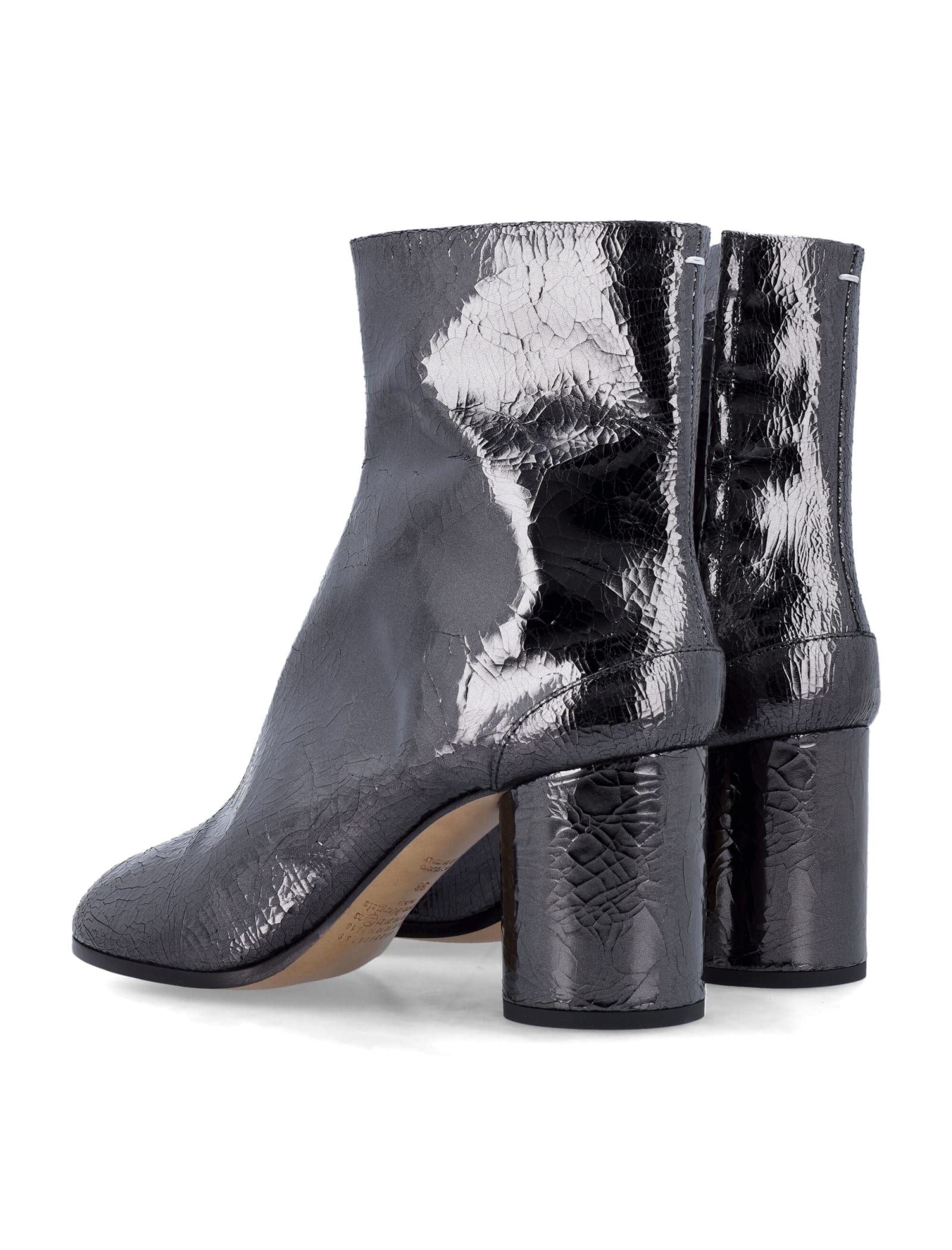 Shop Maison Margiela Tabi Ankle Boots In Nine Iron