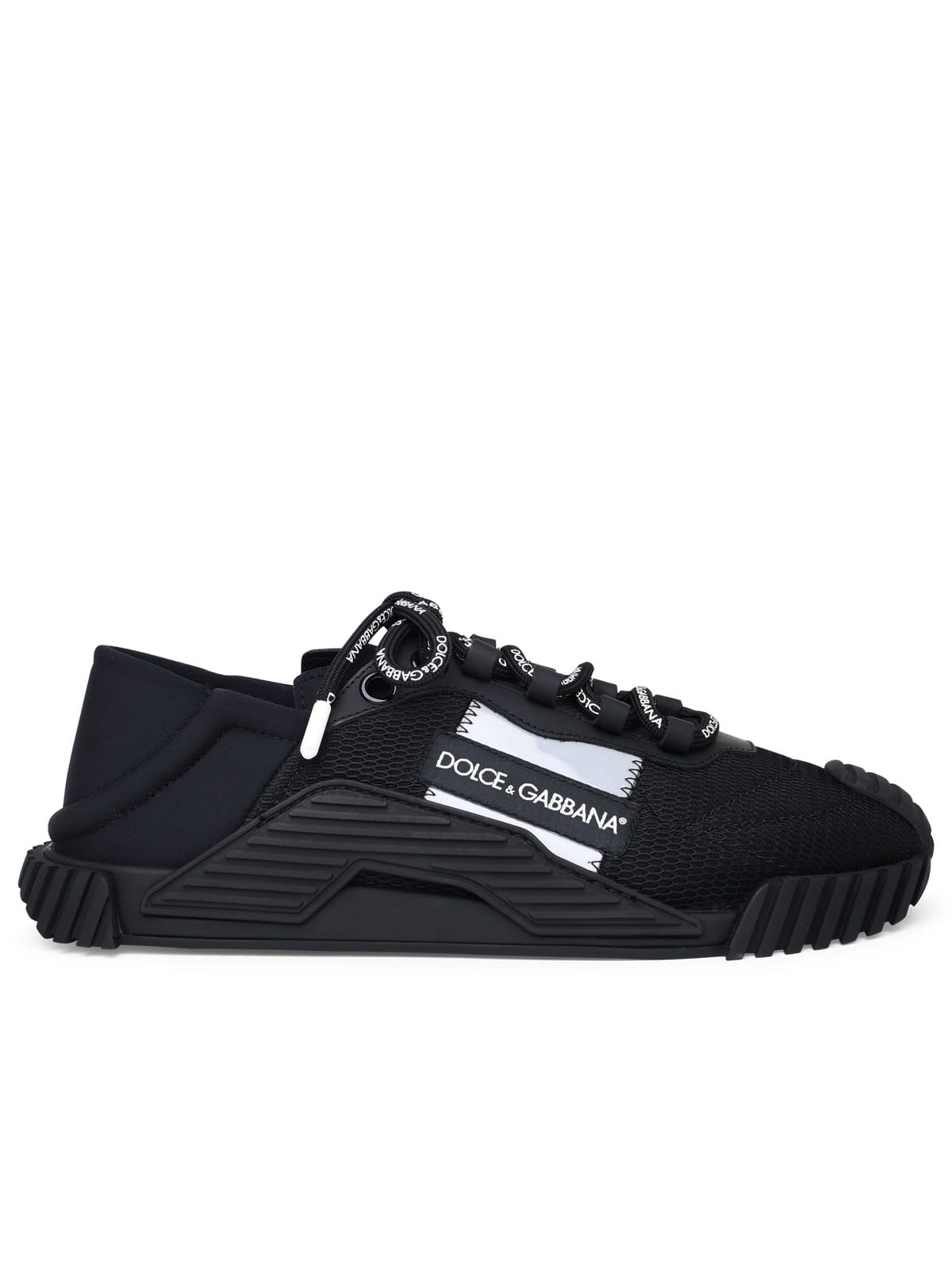Shop Dolce & Gabbana Black Nylon Blend Ns1 Sneakers