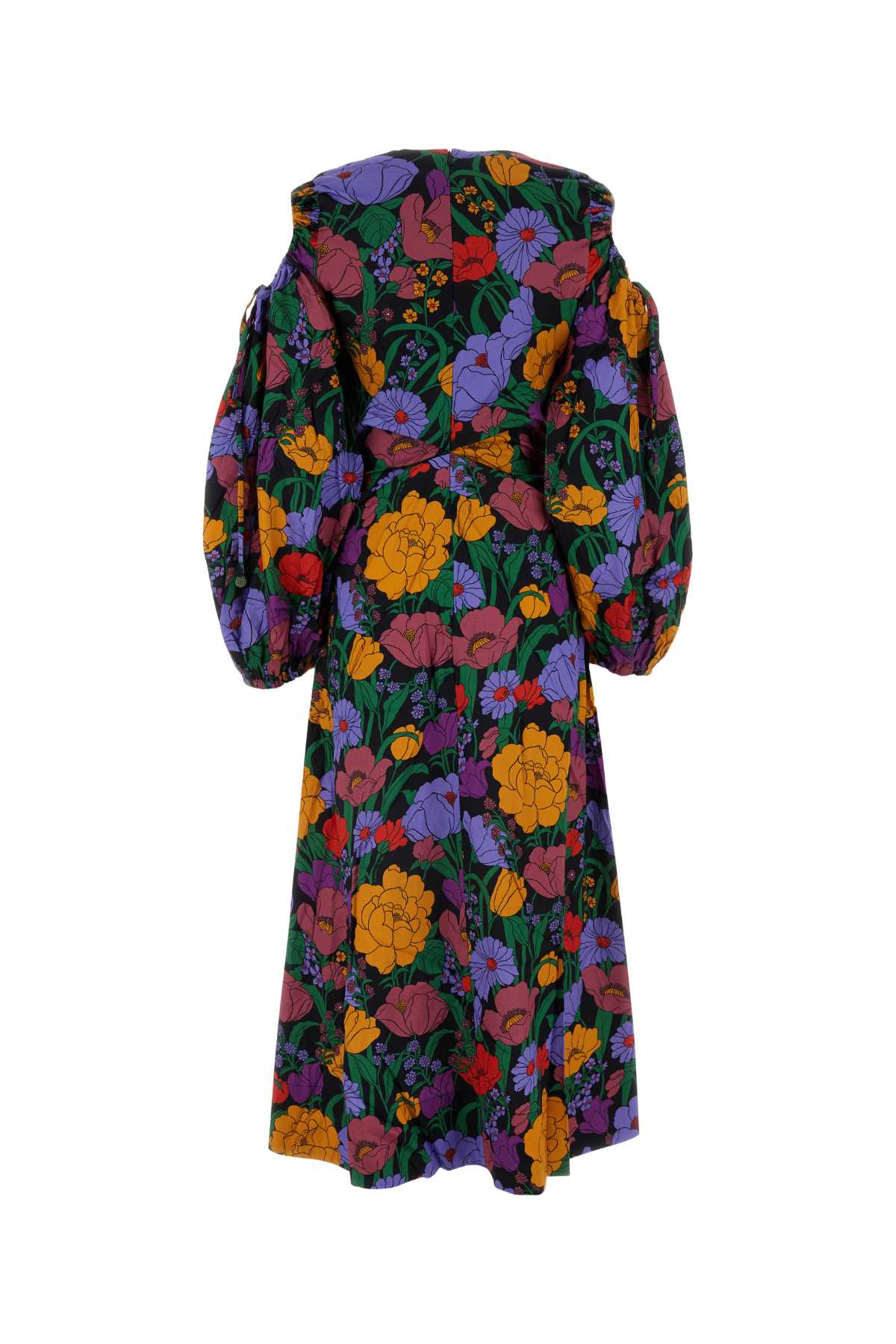 Farm Rio Printed Cotton Bucolic Garden Dress In Bugabl