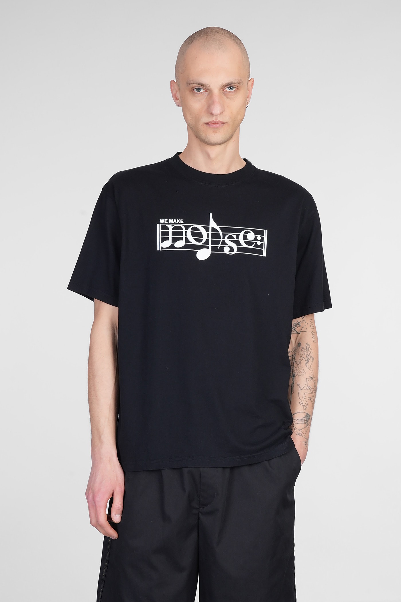 T-shirt In Black Cotton