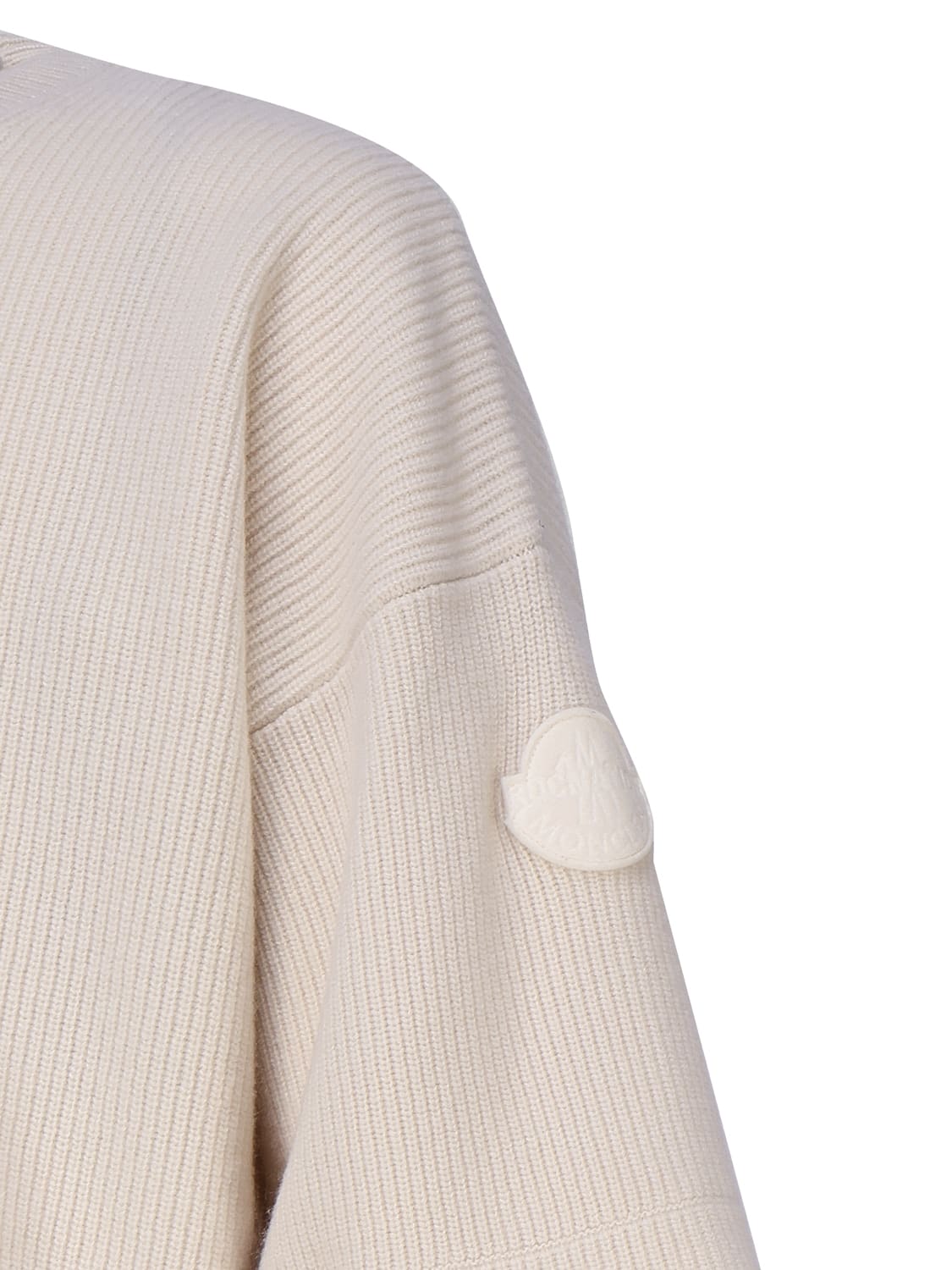 Shop Moncler Genius Wool Sweater In Ivory