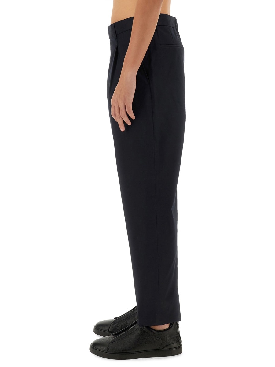 Shop Zegna Straight Leg Pants In Black