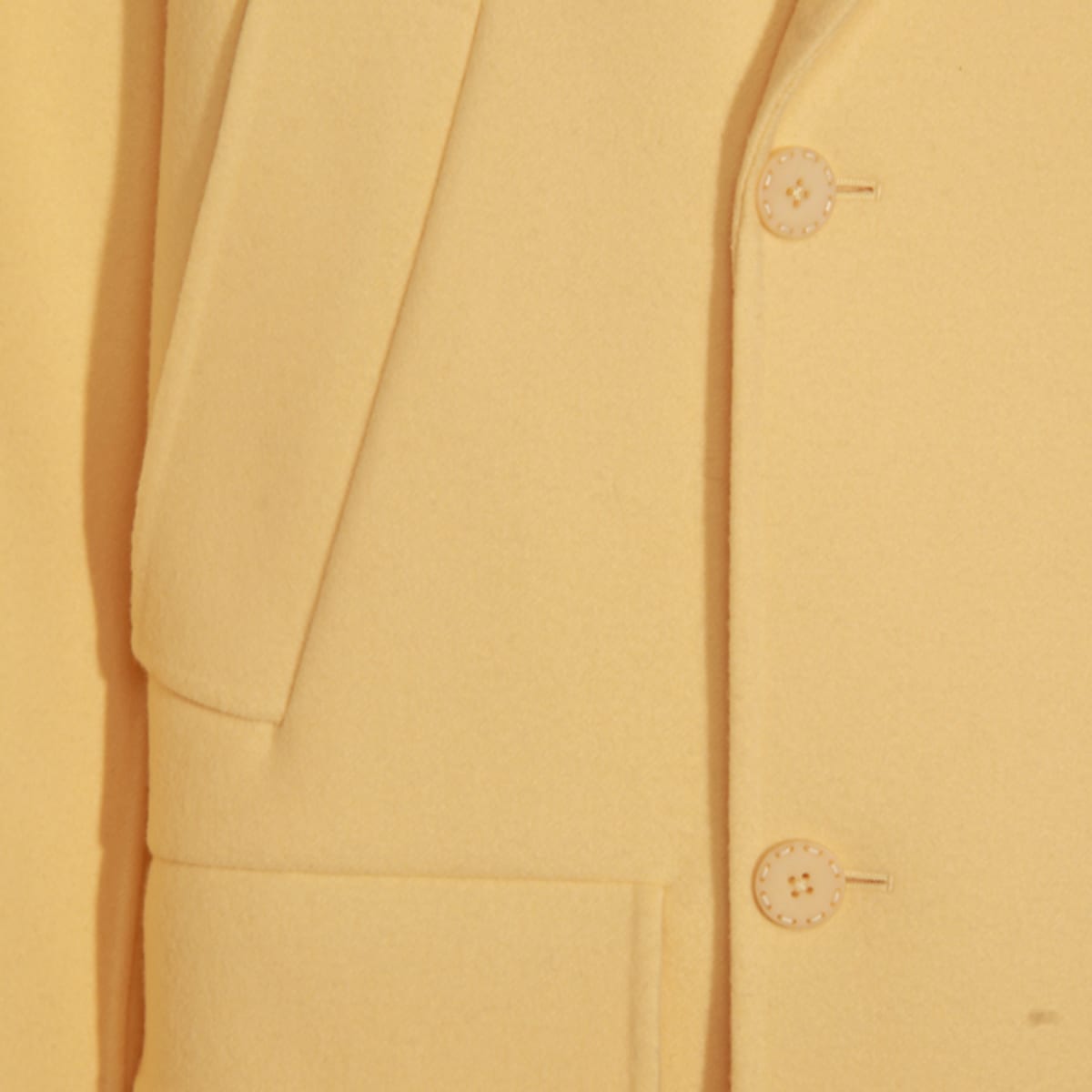 Fendi Yellow Wool Coat In Yellow