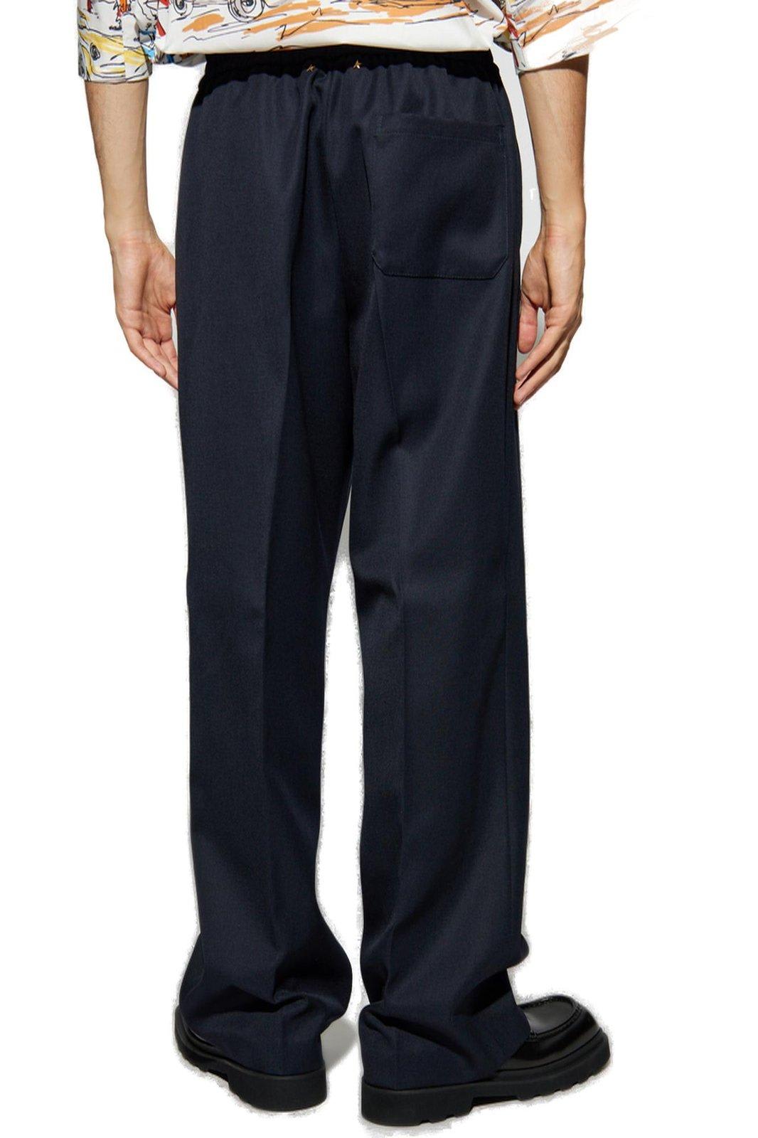 Shop Golden Goose Straight-leg Tailored Pants In Blue