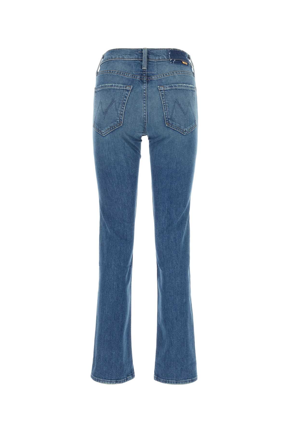 Shop Mother Stretch Denim The Smarty Pants Skimp Jeans In Blue