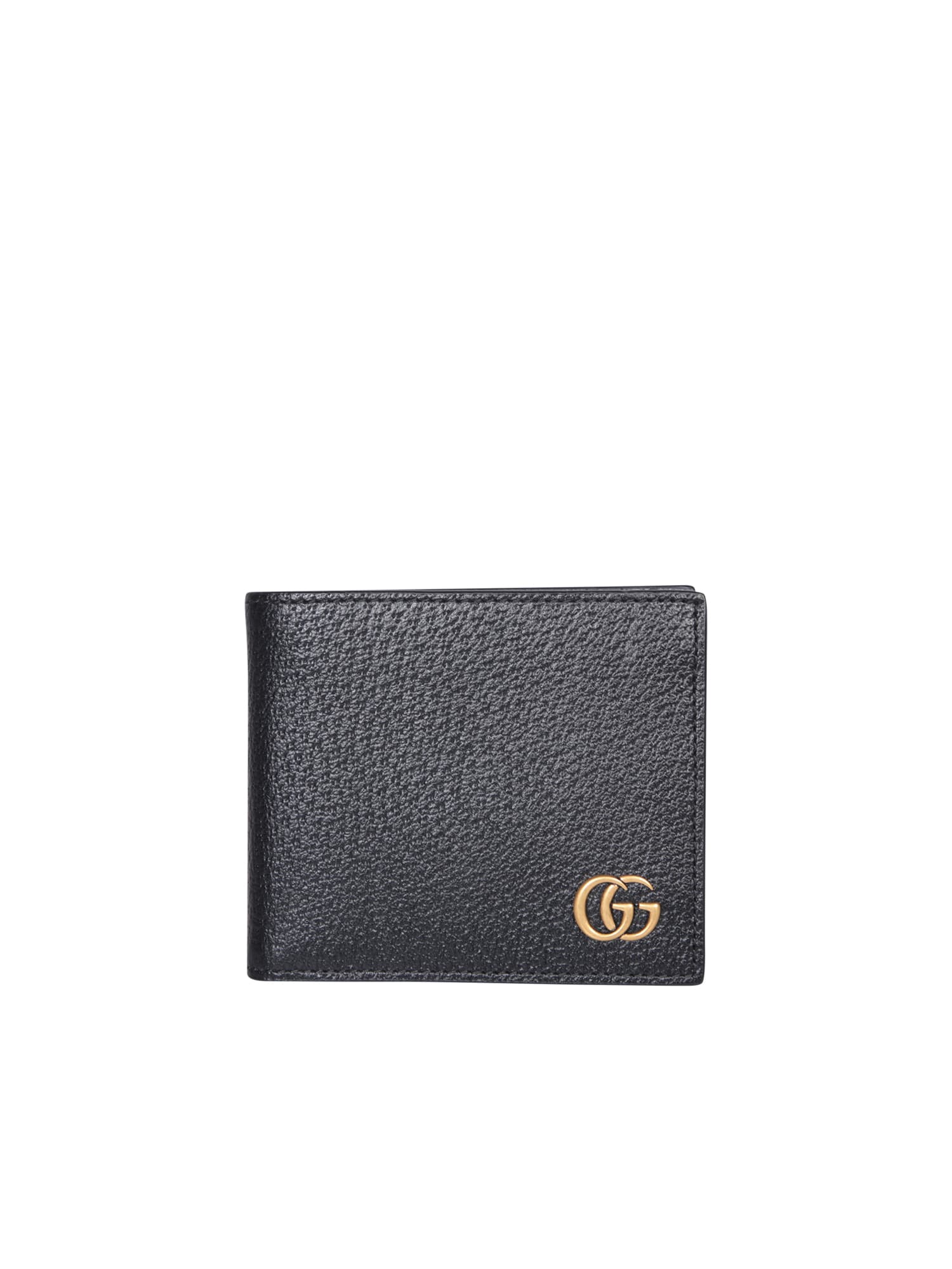 Gucci Marmont Bi-fold Black Wallet In Black