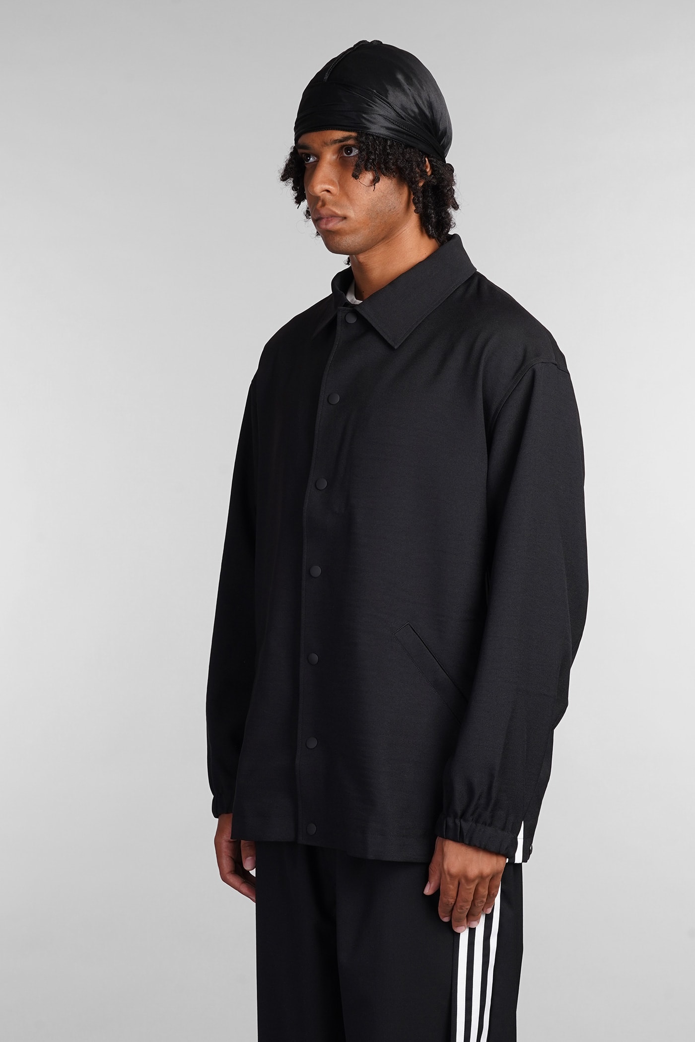 Shop Y-3 Casual Jacket In Black Polyester