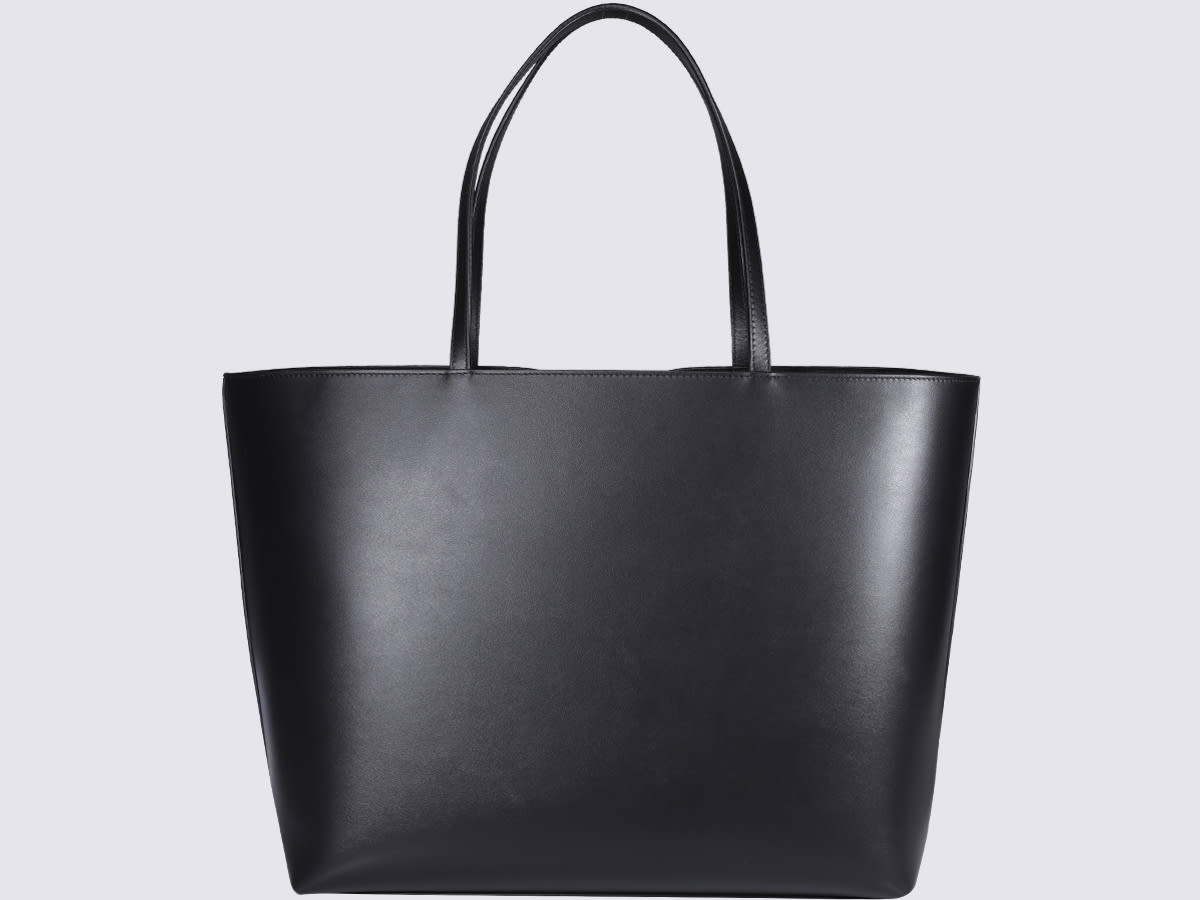 Shop Dolce & Gabbana Black Leather Tote Bag