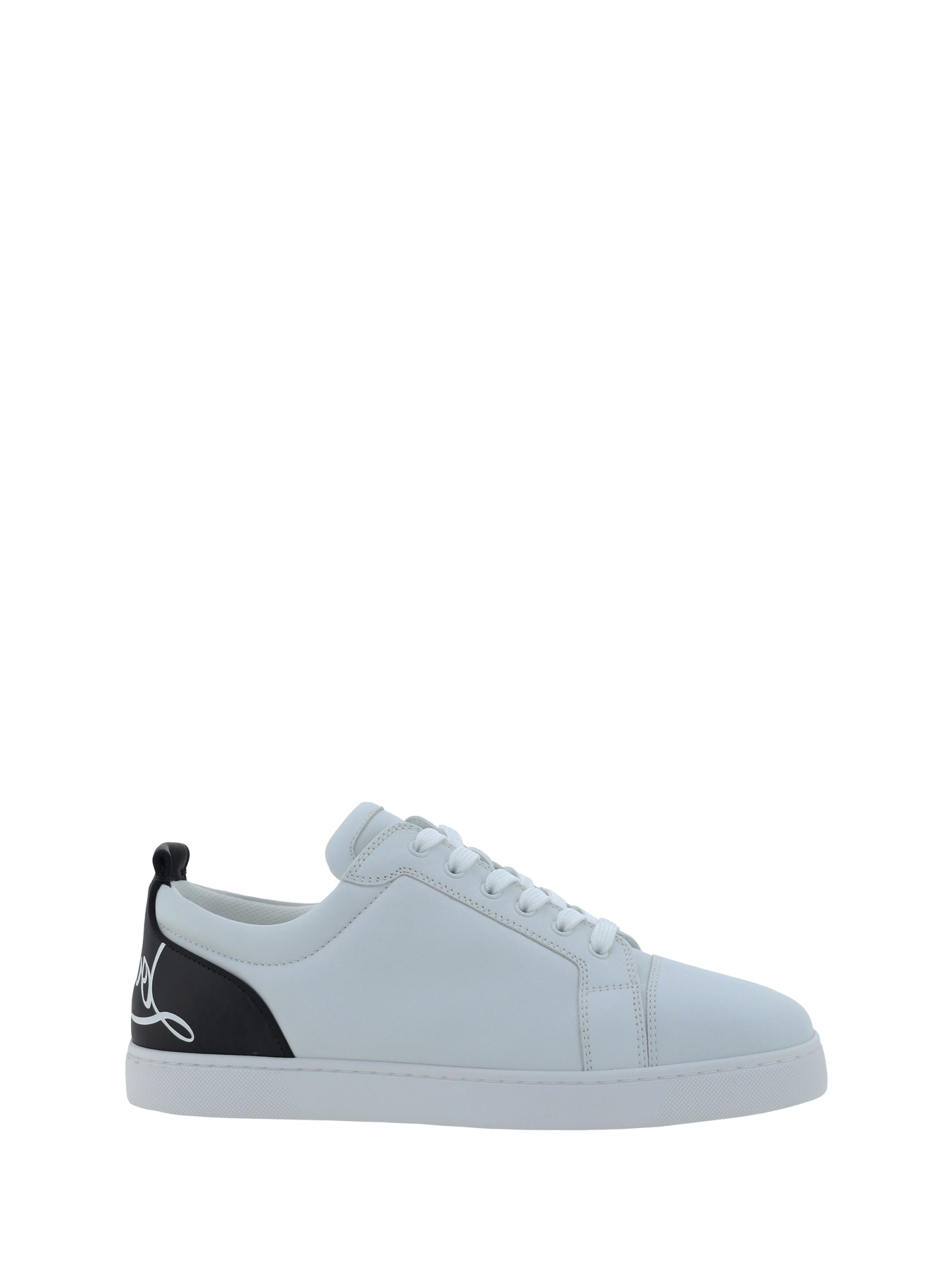 Shop Christian Louboutin Fun Louis Junior Sneakers In White/black