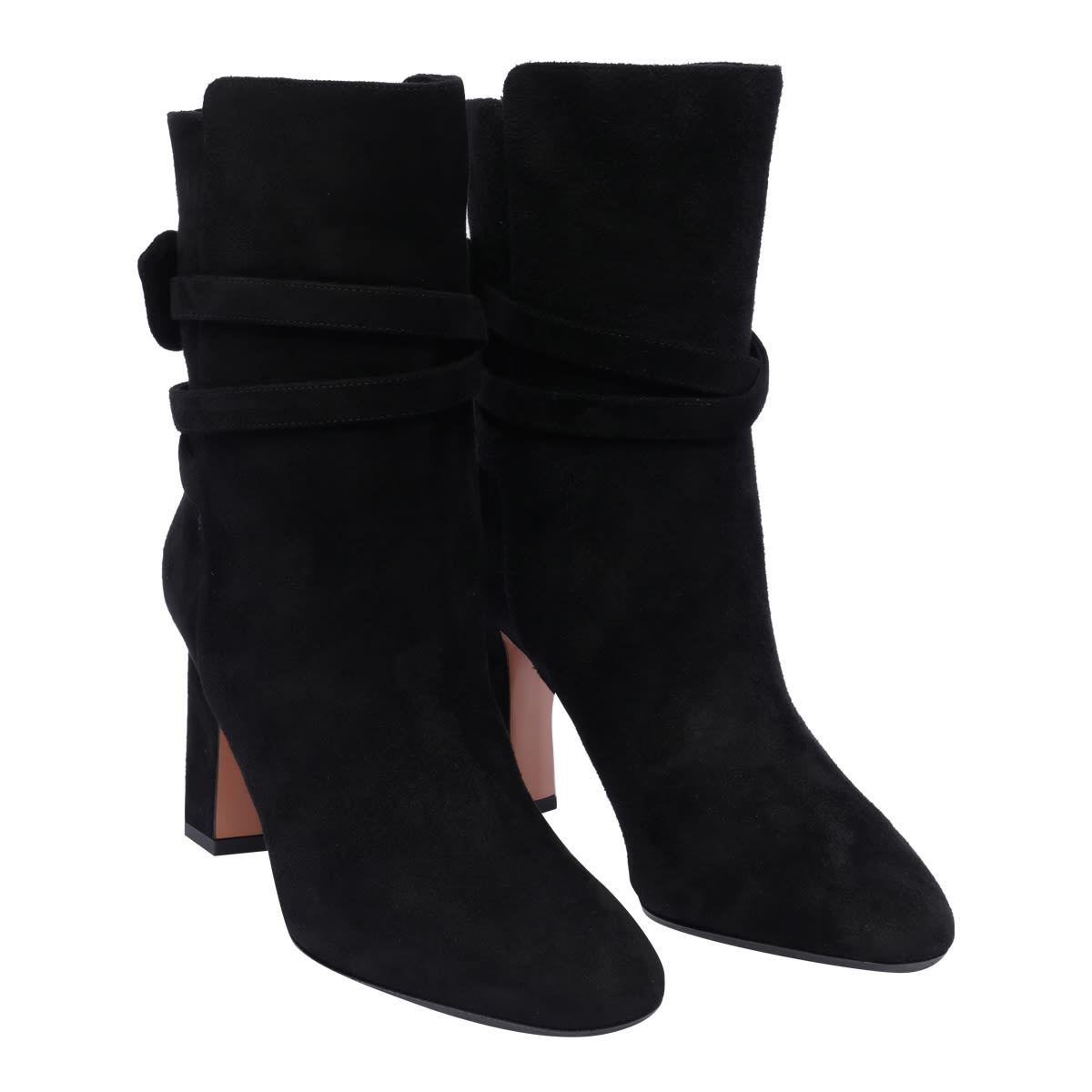 Shop Aquazzura Very Bow Tie Pump Booties In Black