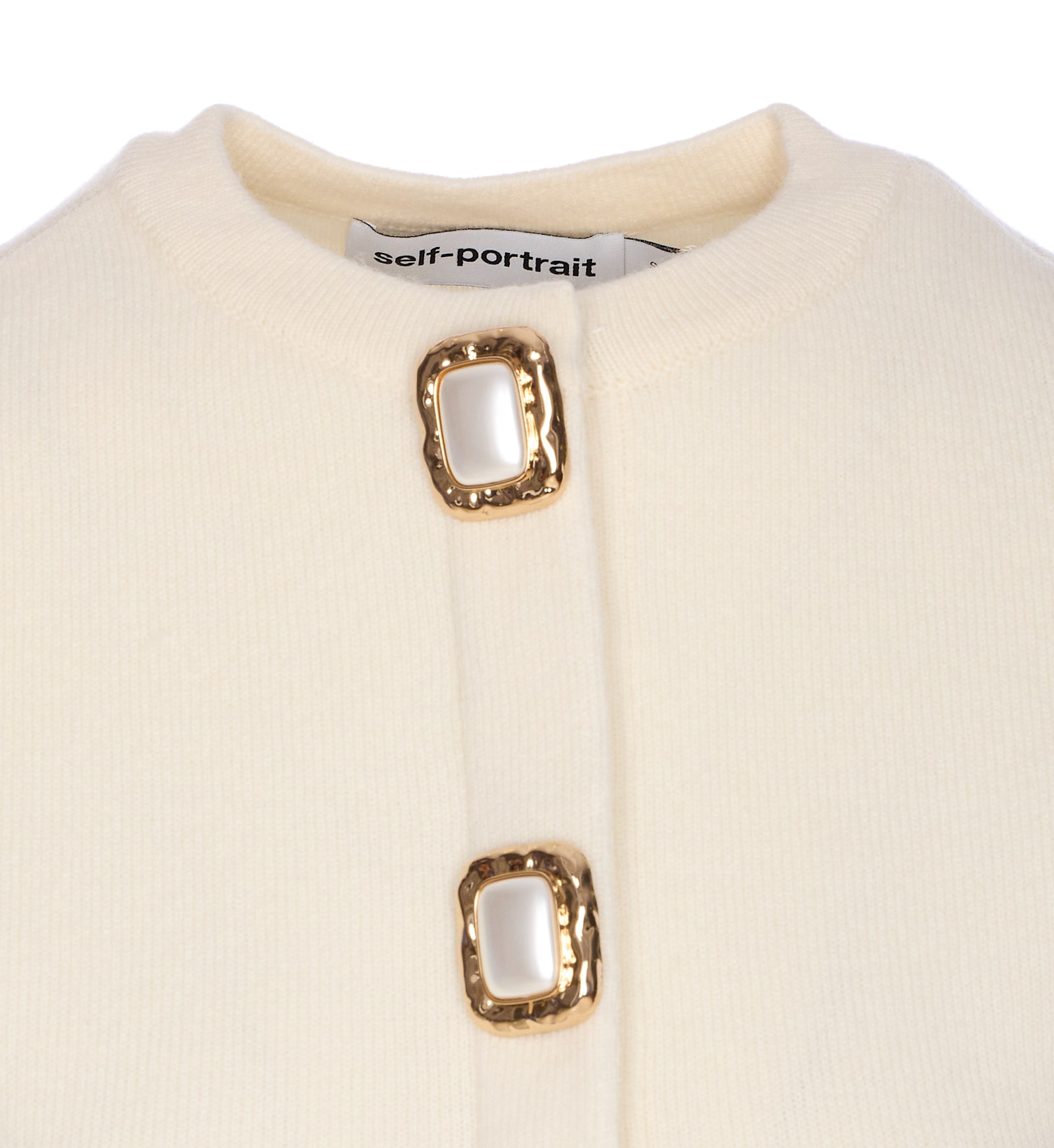 Self-portrait Wool Cardigan In Neutral