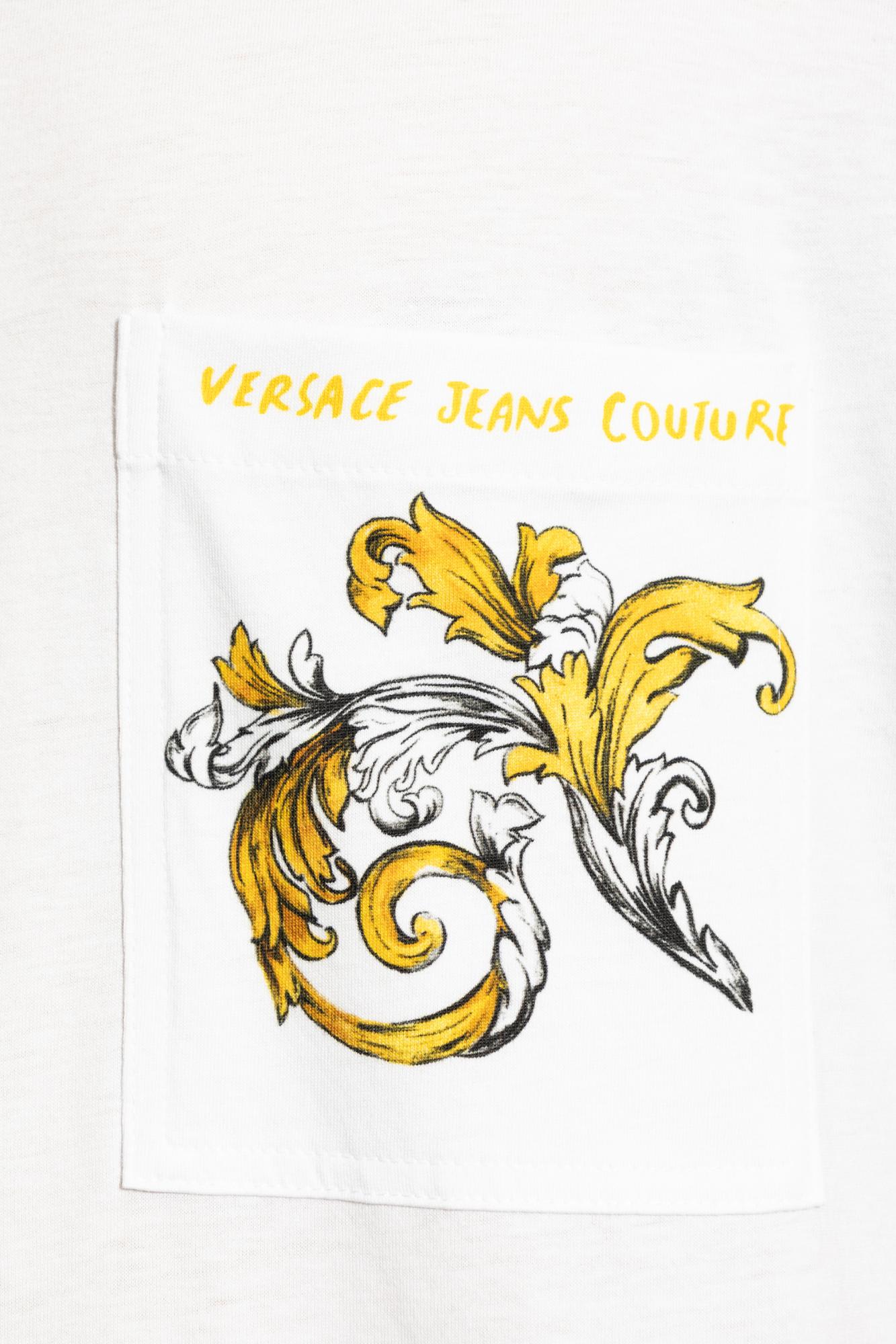 Versace Jeans Couture White Cotton T-shirt In White