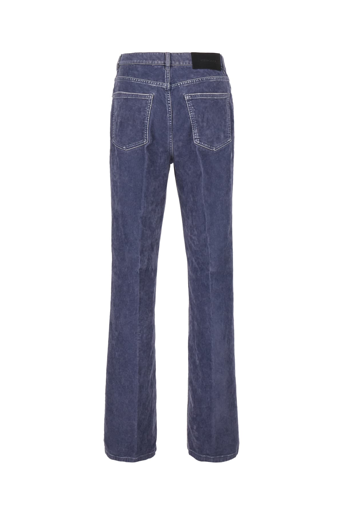 Shop Ferragamo Blue Cotton Blend Jeans In 005