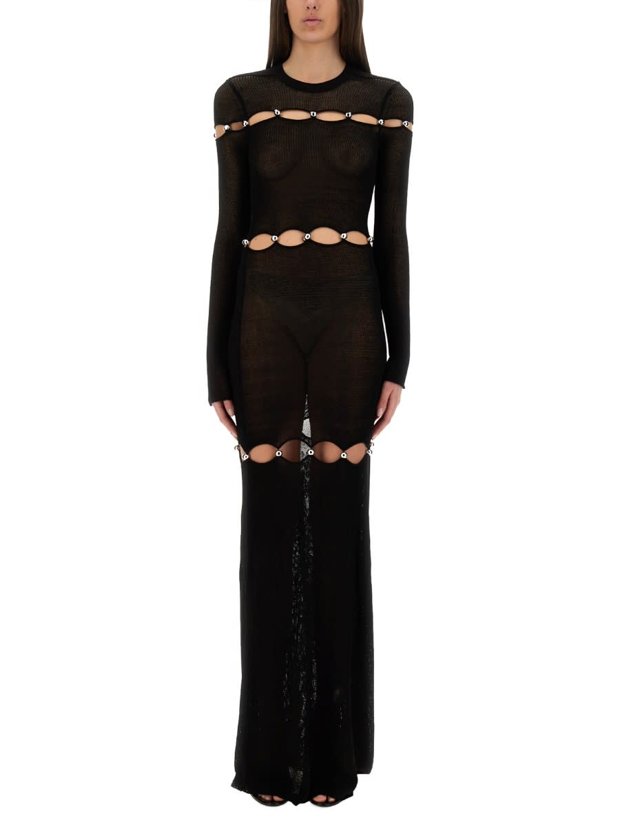 Isabel Marant Elmire Embellished Cutout Knitted Maxi Dress