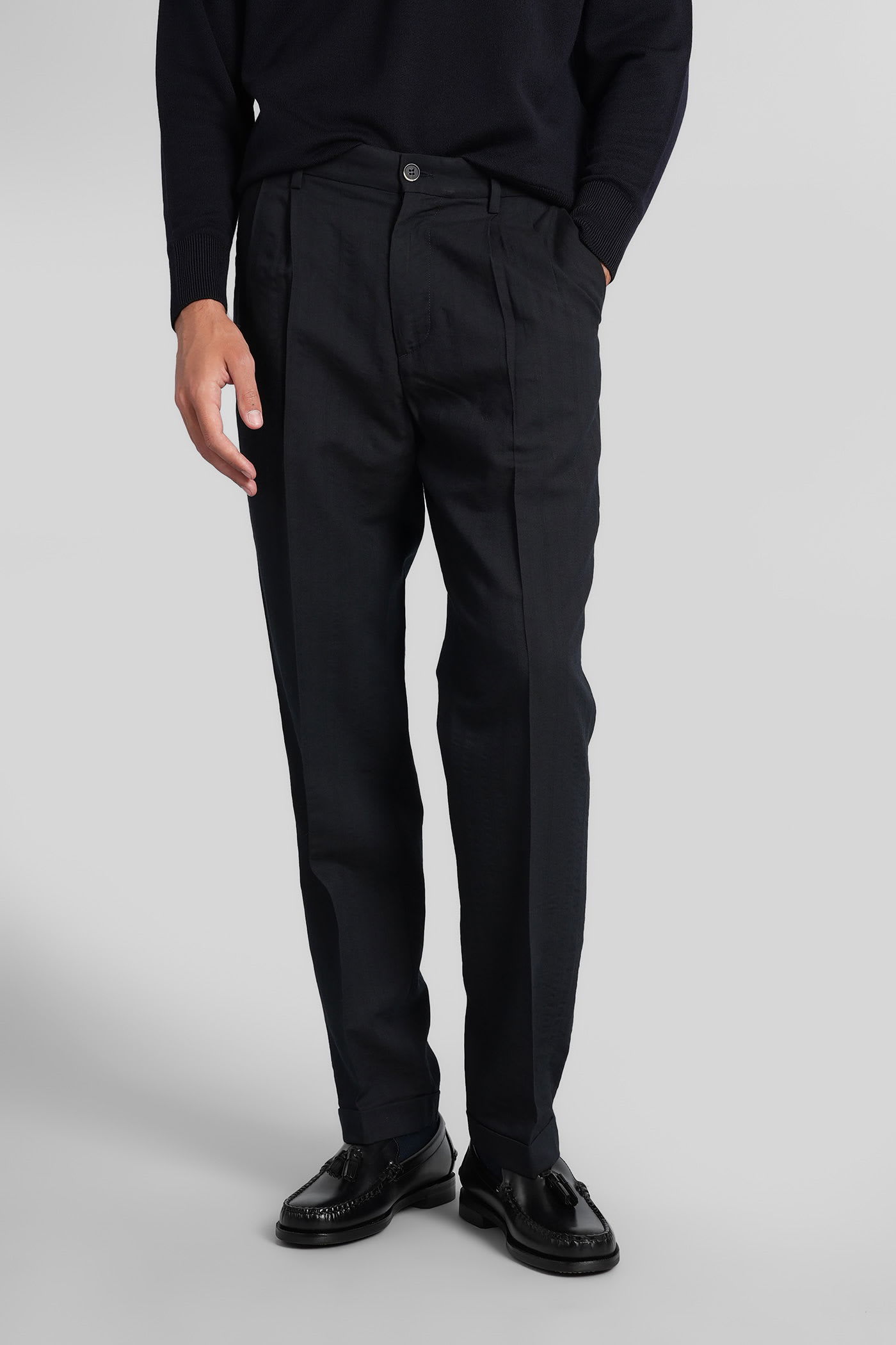 Barena Venezia Drapier Pants In Blue Viscose In Blue