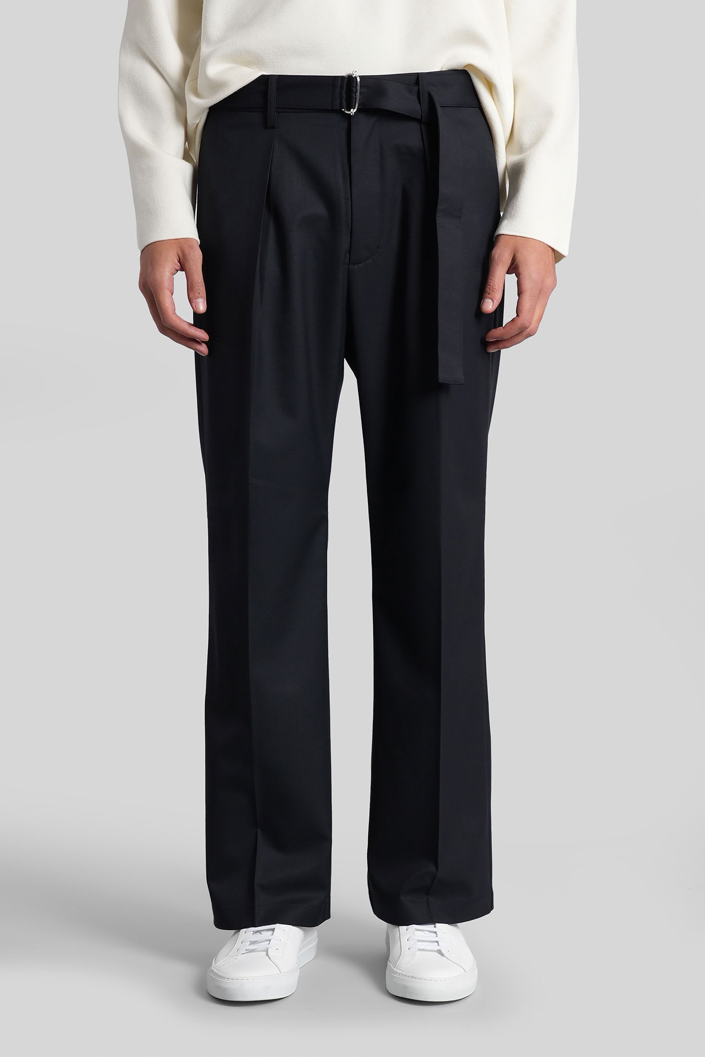 Attachment Pants In Blue Polyester In Blue