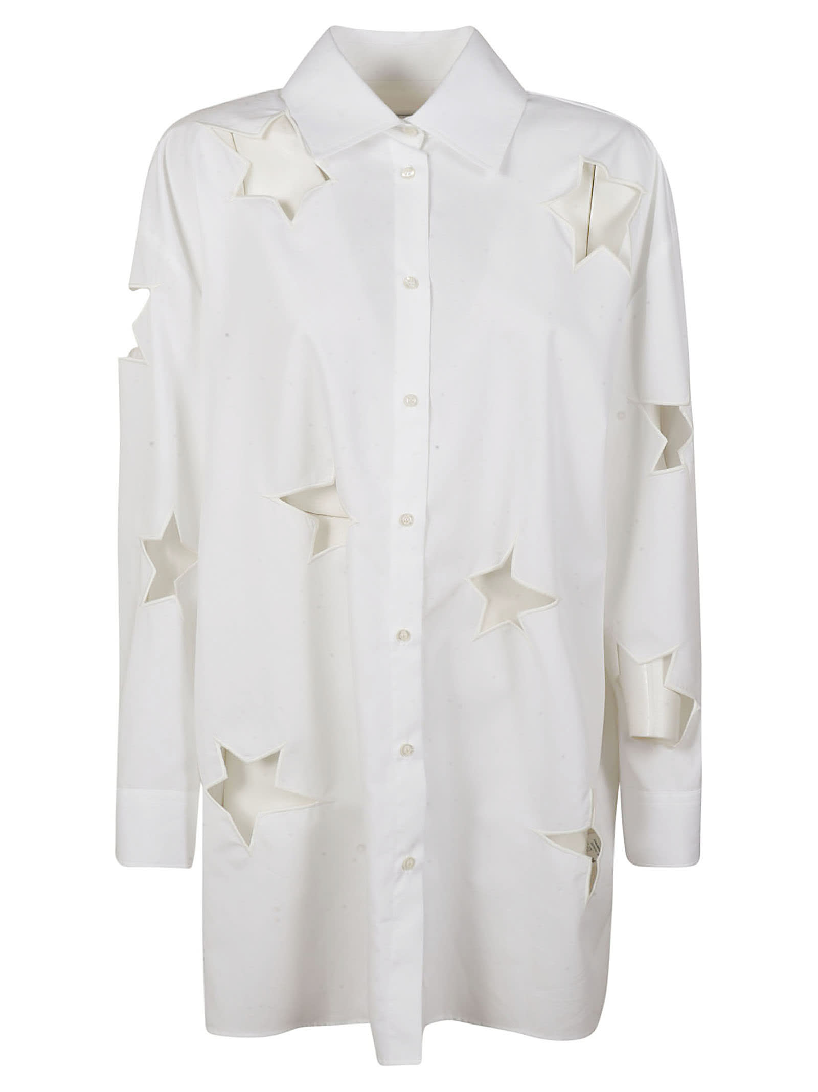MSGM Star Cut-out Oversized Shirt