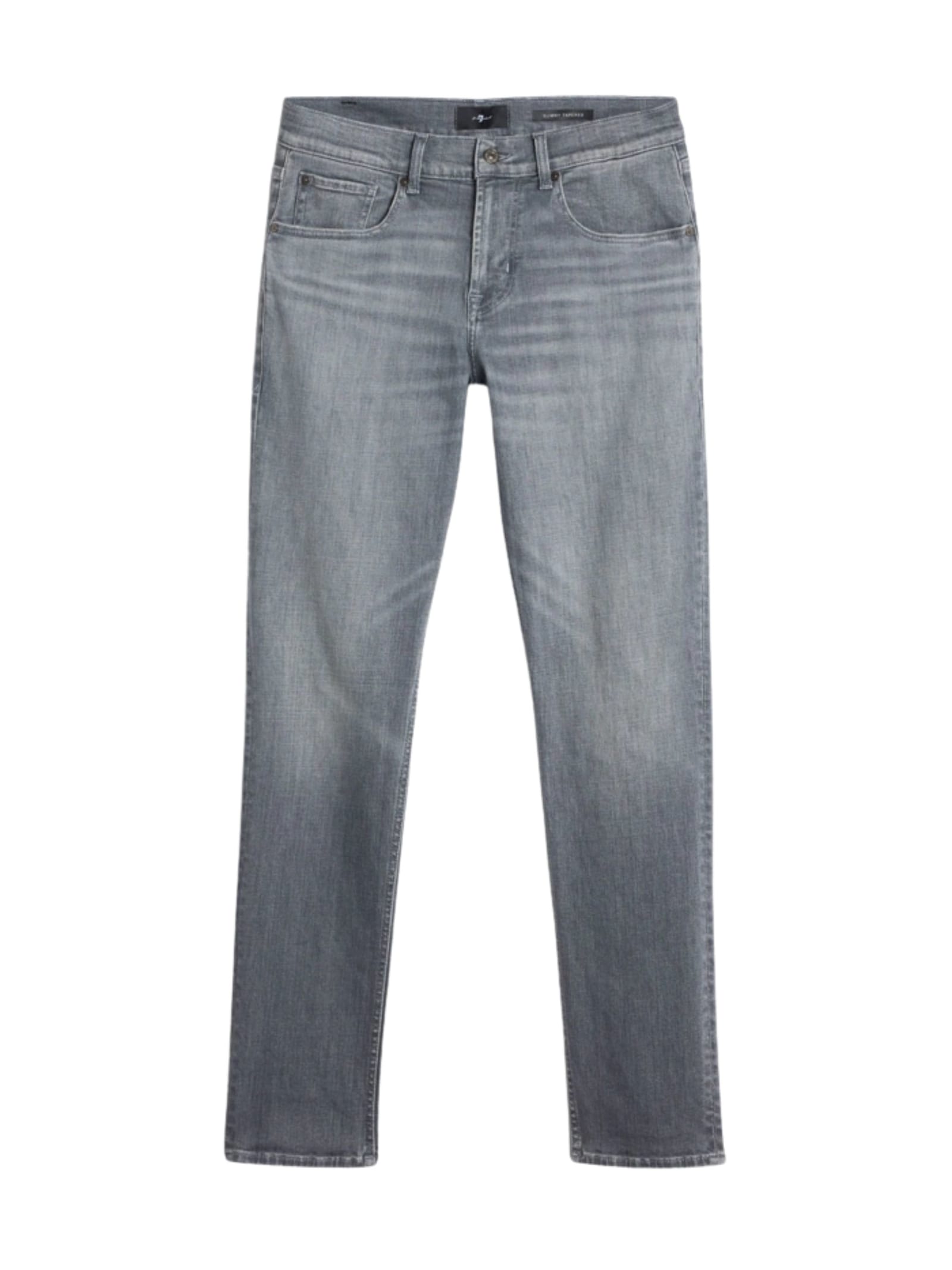 7 For All Mankind Tapered Jeans With Belt Loops And Pockets In Gray