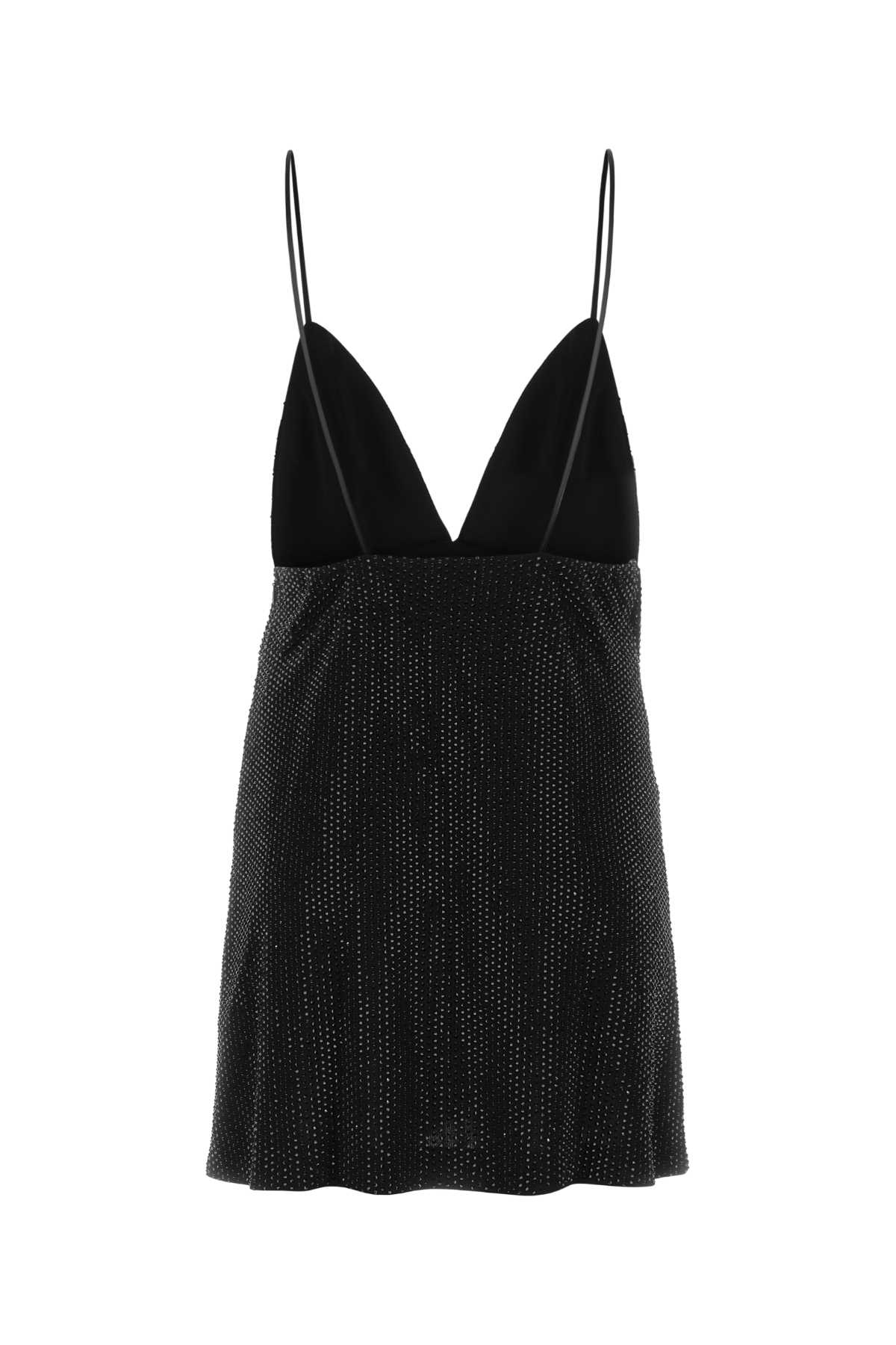 Dsquared2 Black Viscose Mini Dress In 900