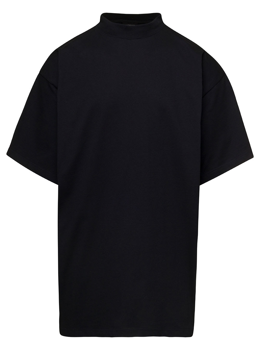 Balenciaga Oversized Black T-shirt With Contrasting Logo Print On The Back In Cotton Man