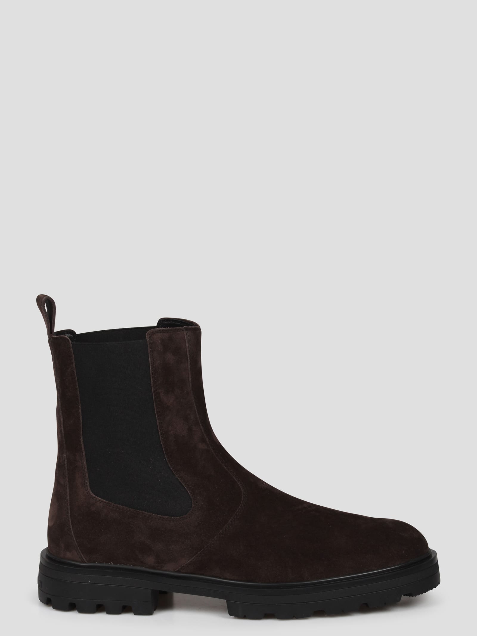 Shop Hogan H673 Chelsea Ankle Boots In Brown