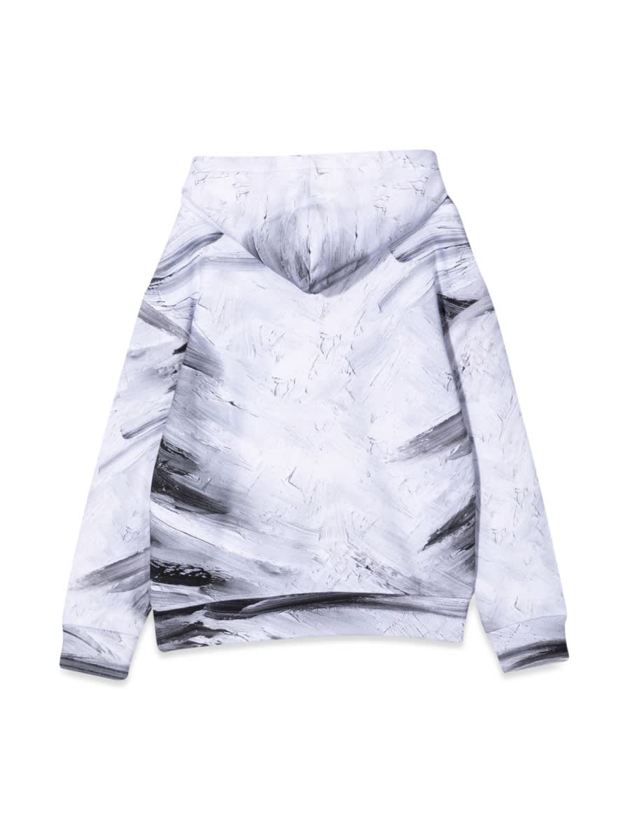 Moschino Felpa In Cotone Con Cappuccio In White