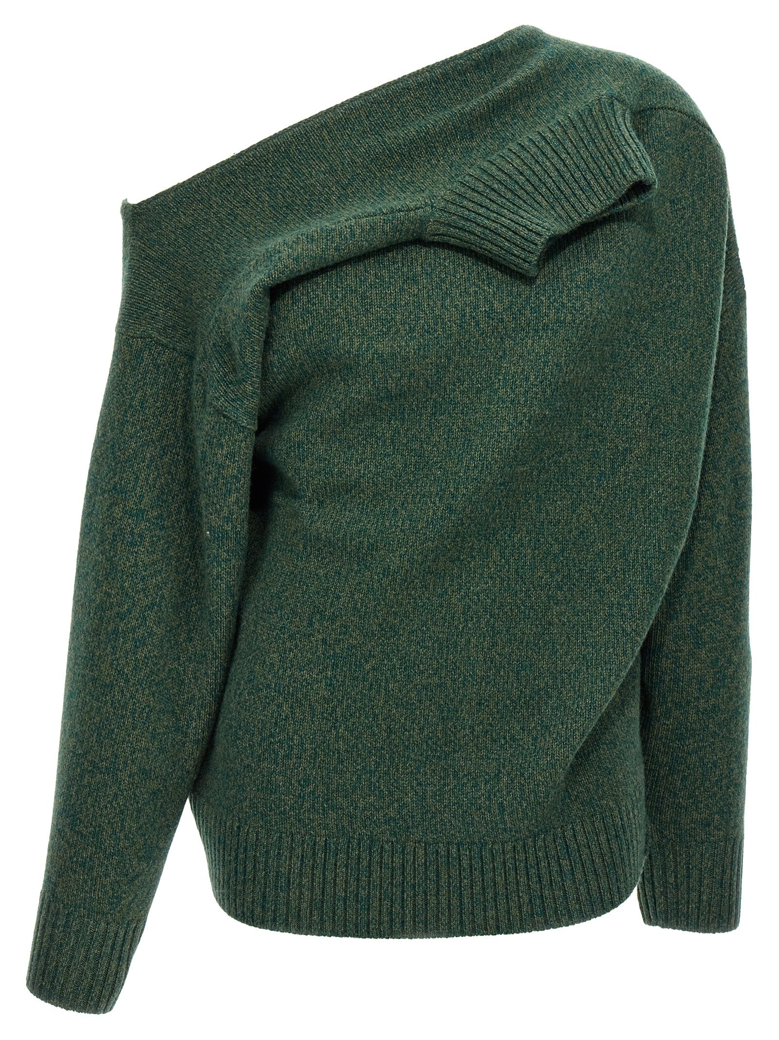 Shop Victoria Beckham Convertible Sweater In Green