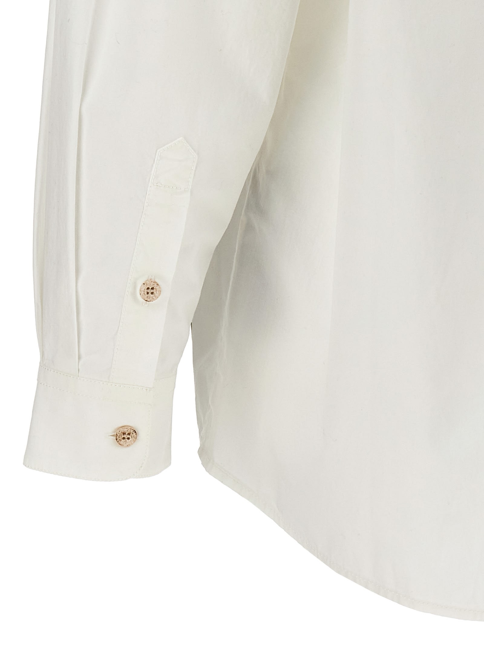 Shop Emporio Armani Poplin Shirt In White