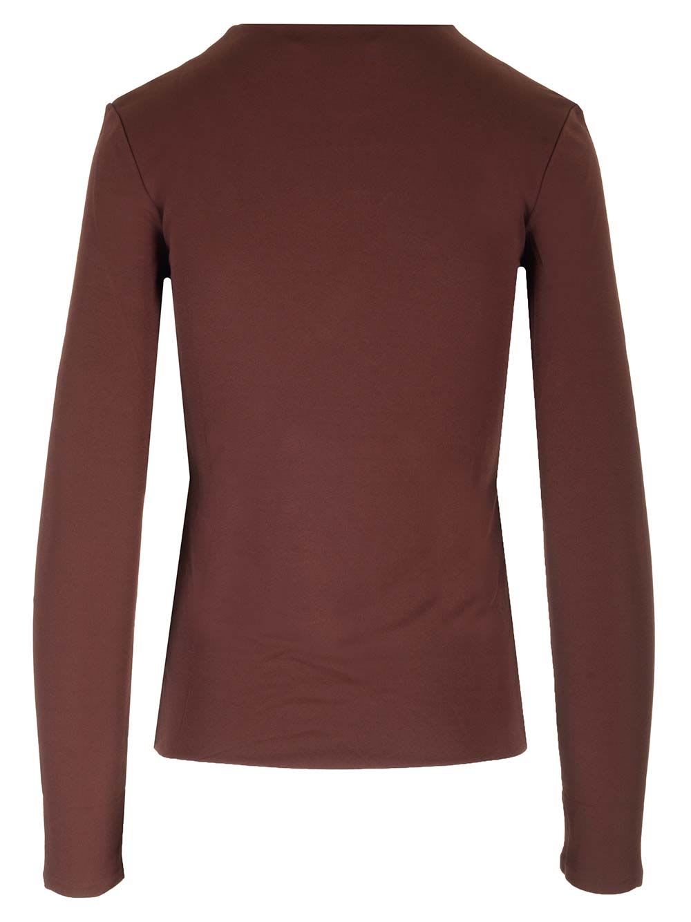 Shop Jil Sander Jersey Sweater In Brown