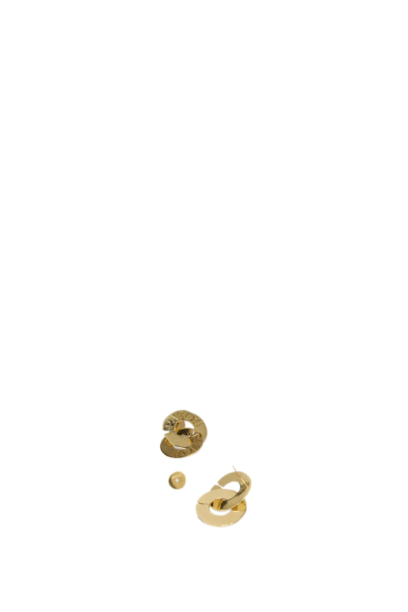 Shop Patou Gold-plated Brass Double Coin Earrings In Golden