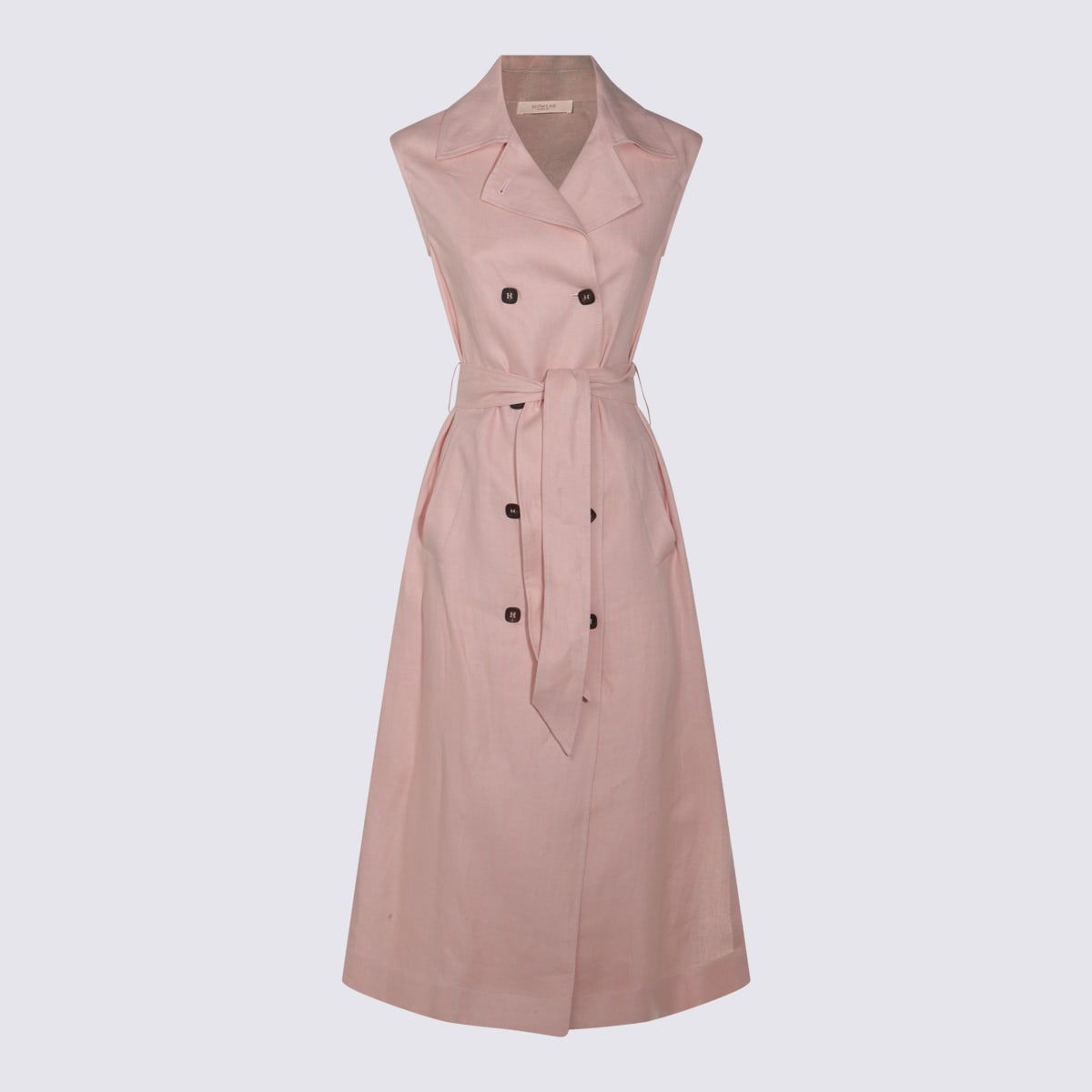 Pink Linen Shirt Dress