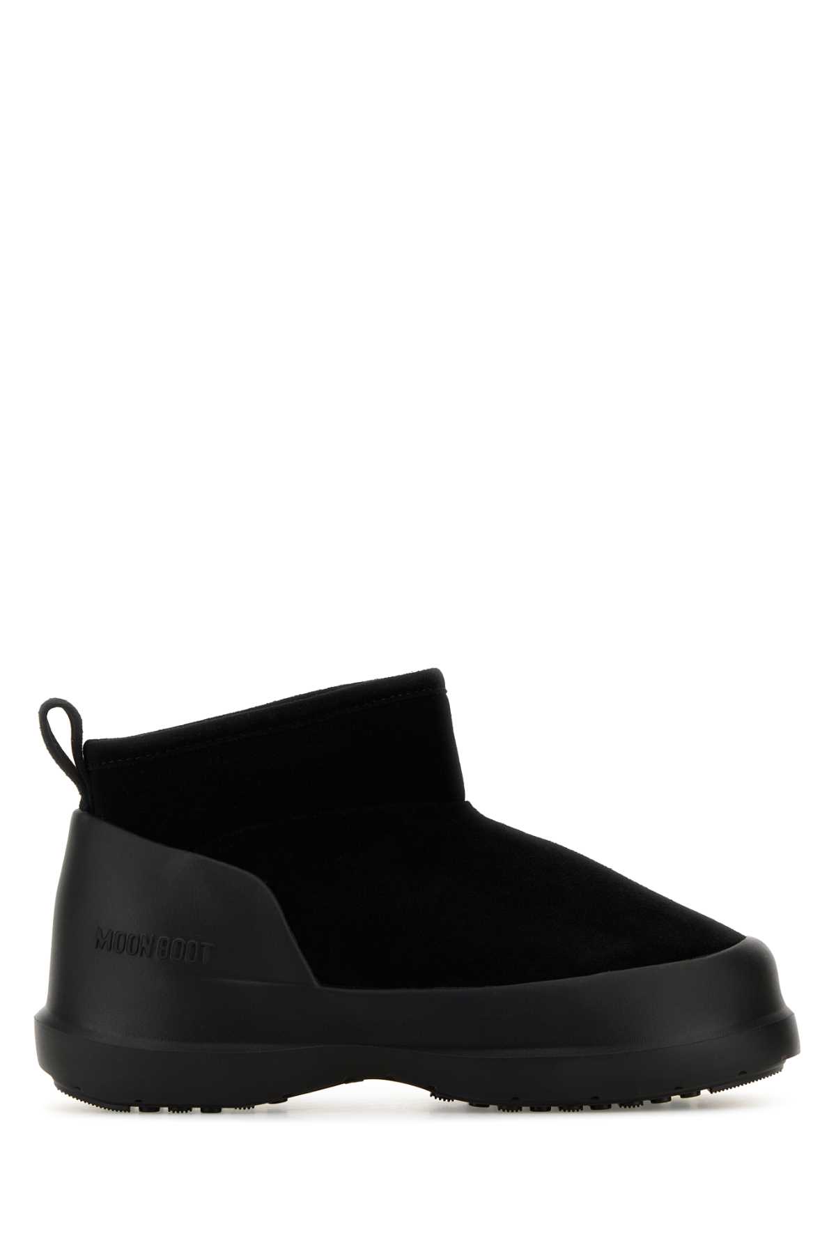 Black Suede Luna Low Ankle Boots