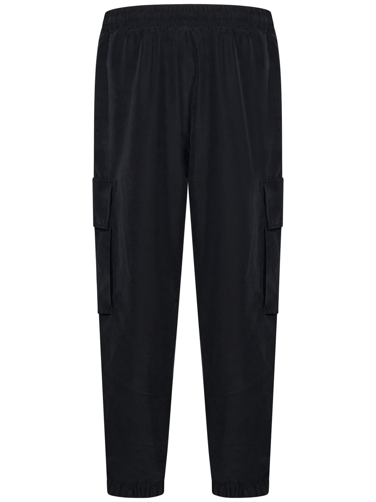 Shop Balmain Trousers In Nero