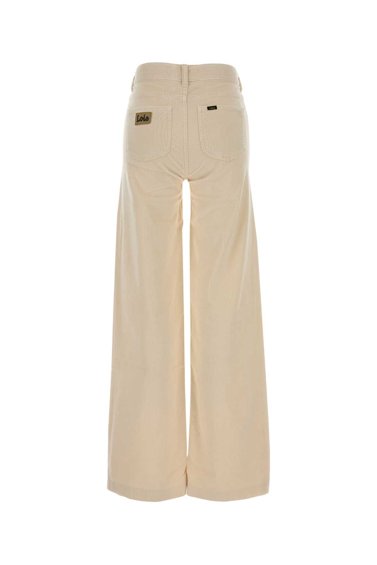 Lois Ivory Stretch Corduroy Mistral Palazzo Pant In Brown
