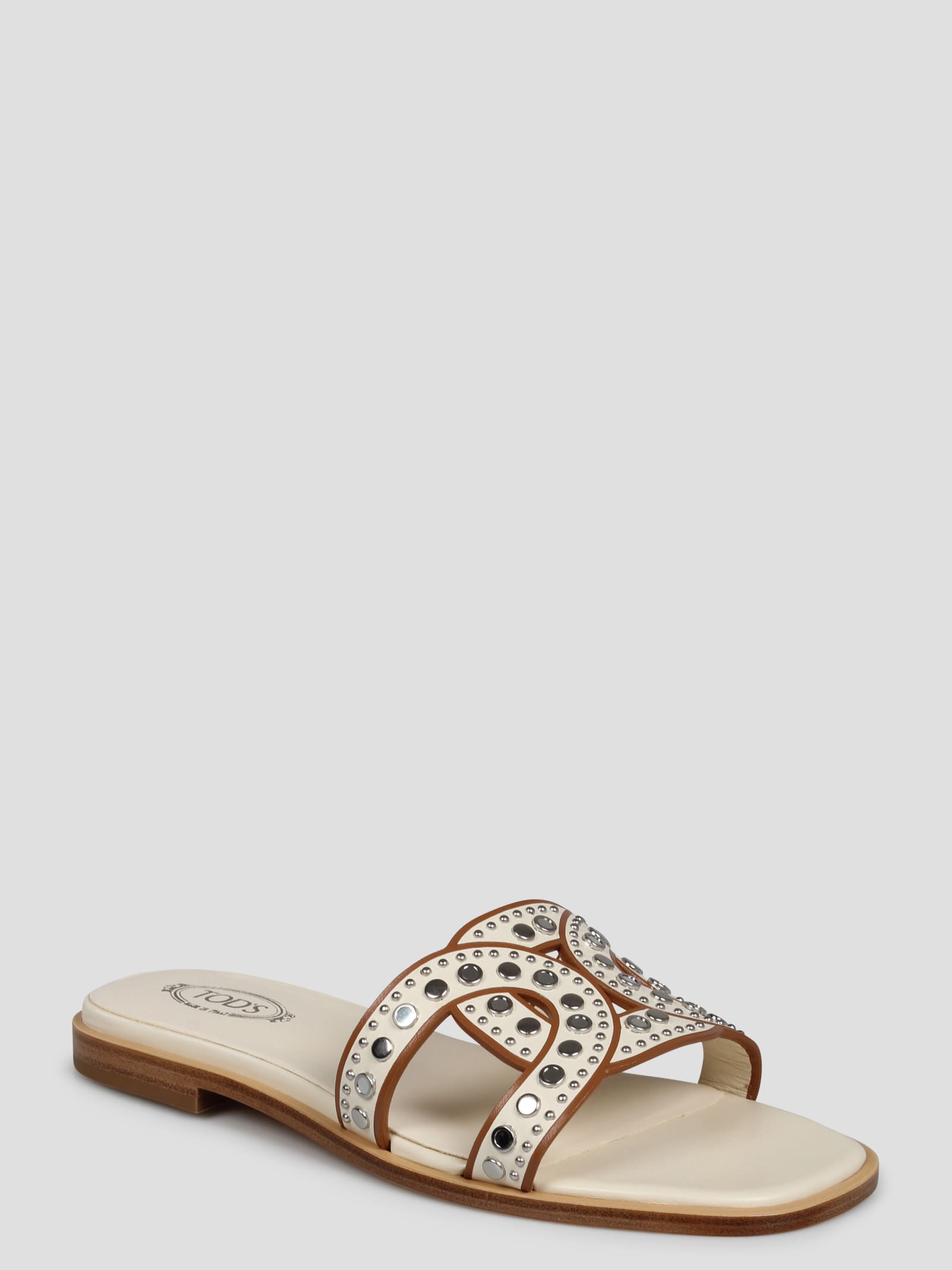 Shop Tod's Kate Sandals In White