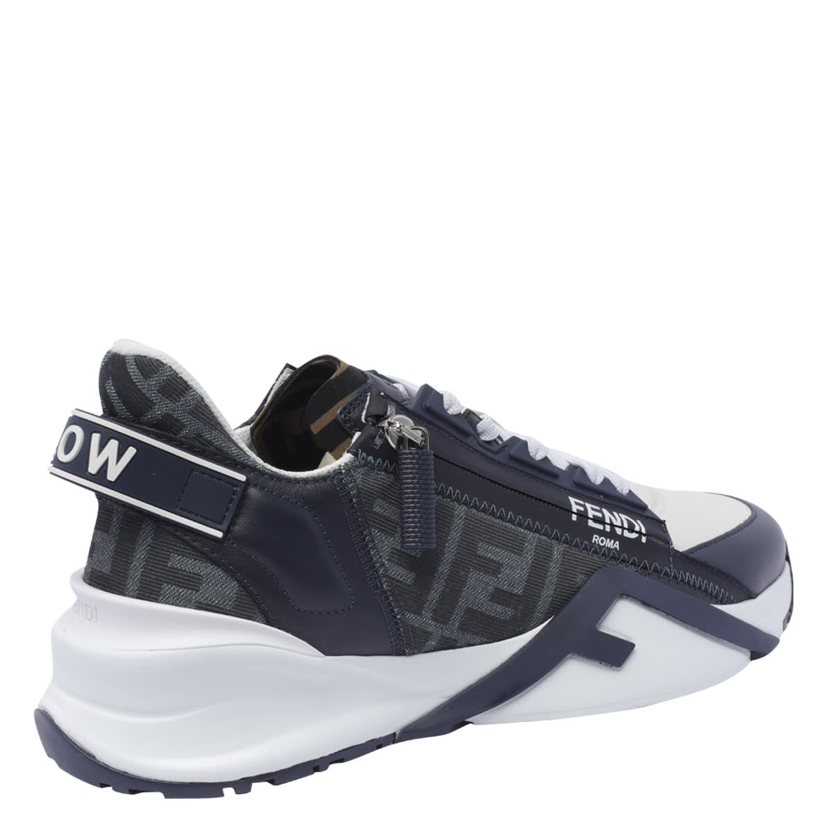 Shop Fendi Flow Sneakers In White