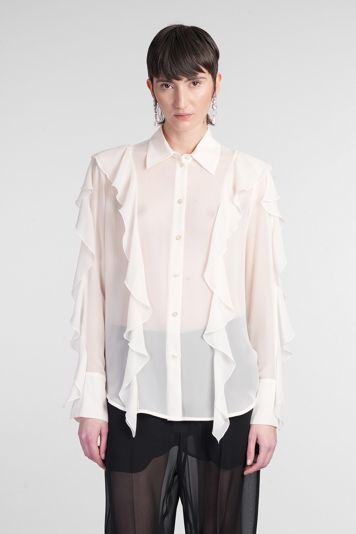 Shirt In Beige Silk