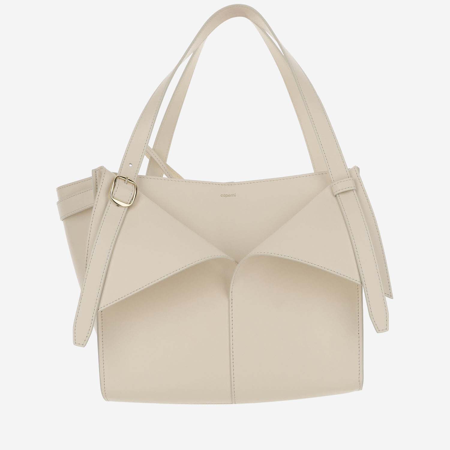 Shop Coperni Cabas Leather Handbag In Bei Beige