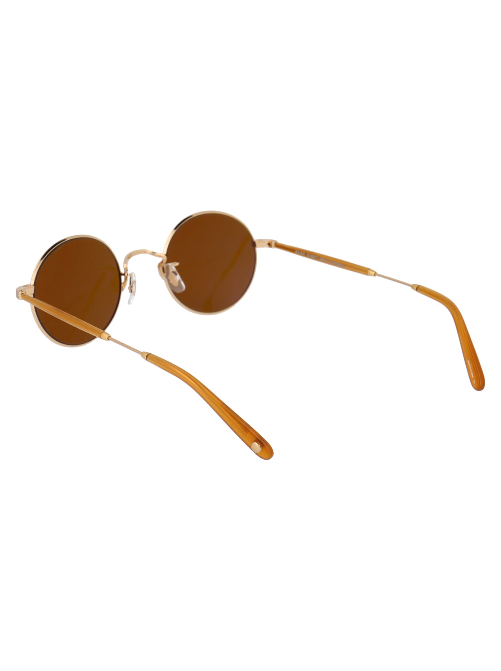 Shop Garrett Leight Lovers Sunglasses In Matte Gold