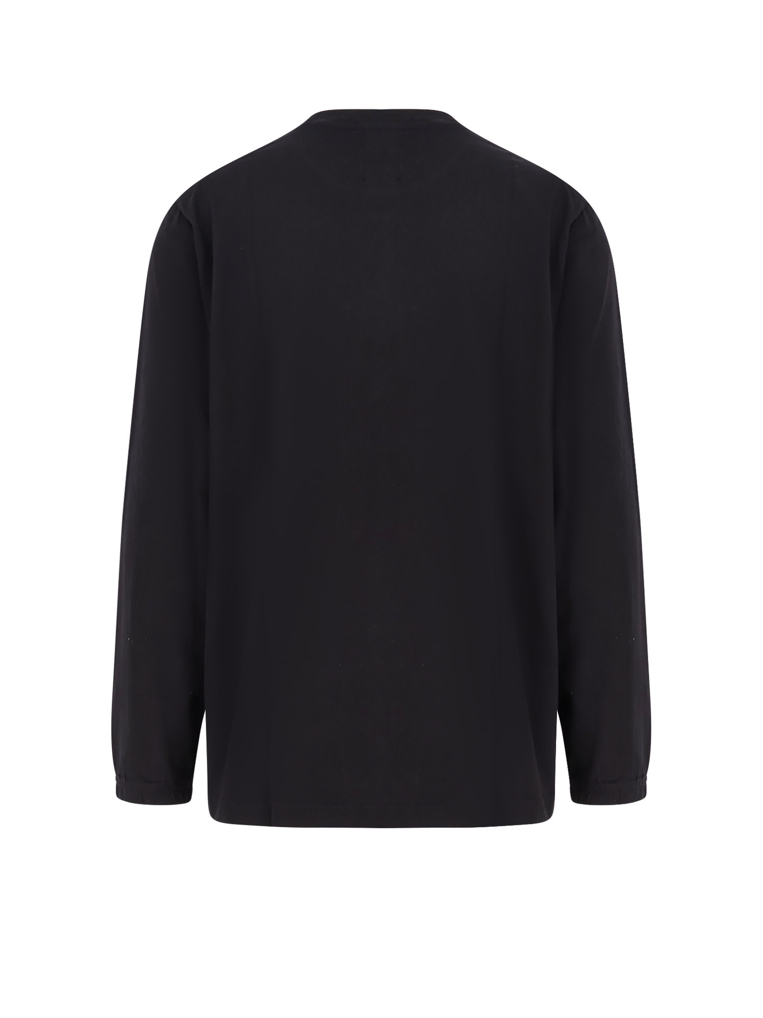 Roa Cotton Crew-neck Long Sleeve T-shirt In Black