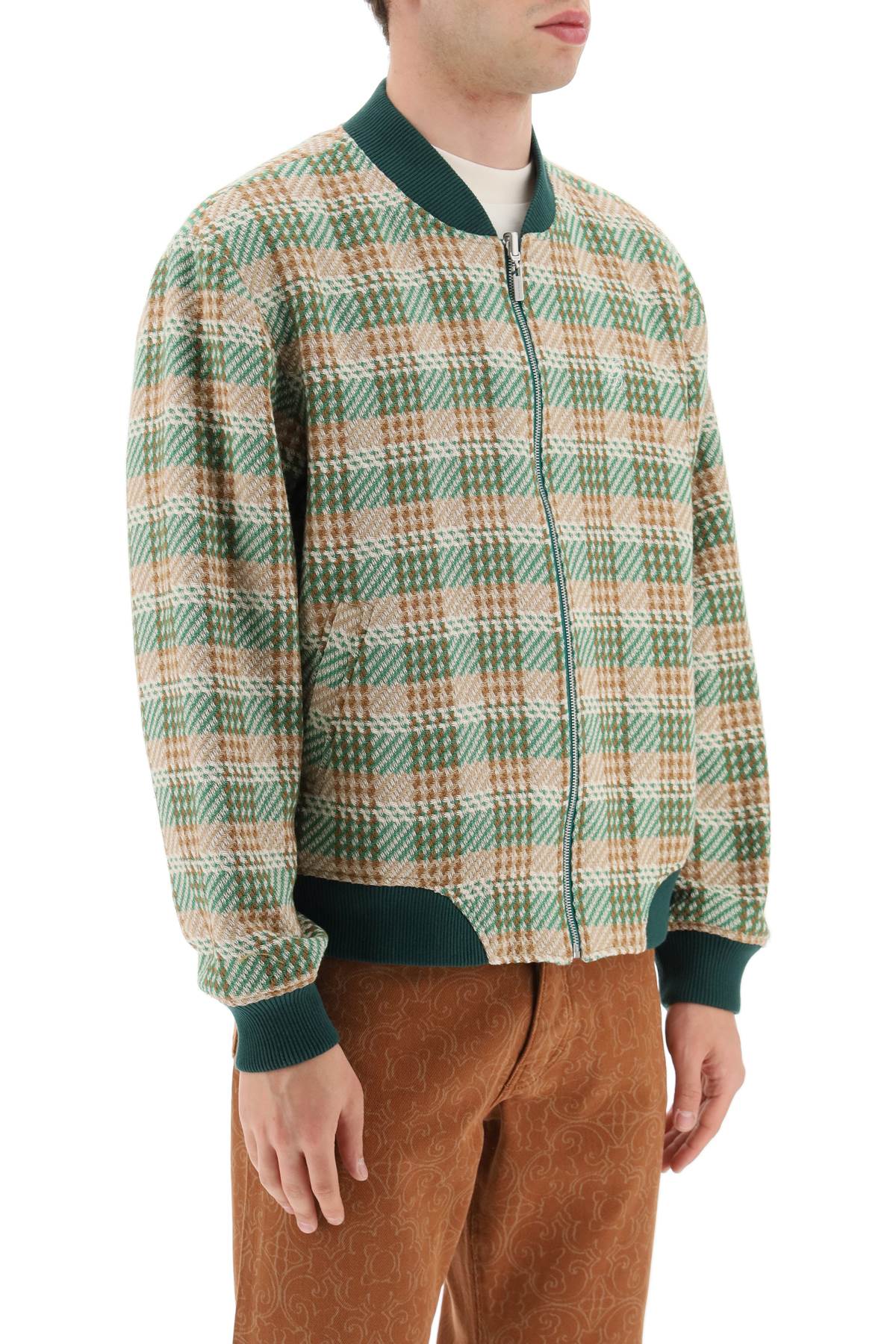 Drôle De Monsieur Reversible plaid-pattern Bomber Jacket - Farfetch