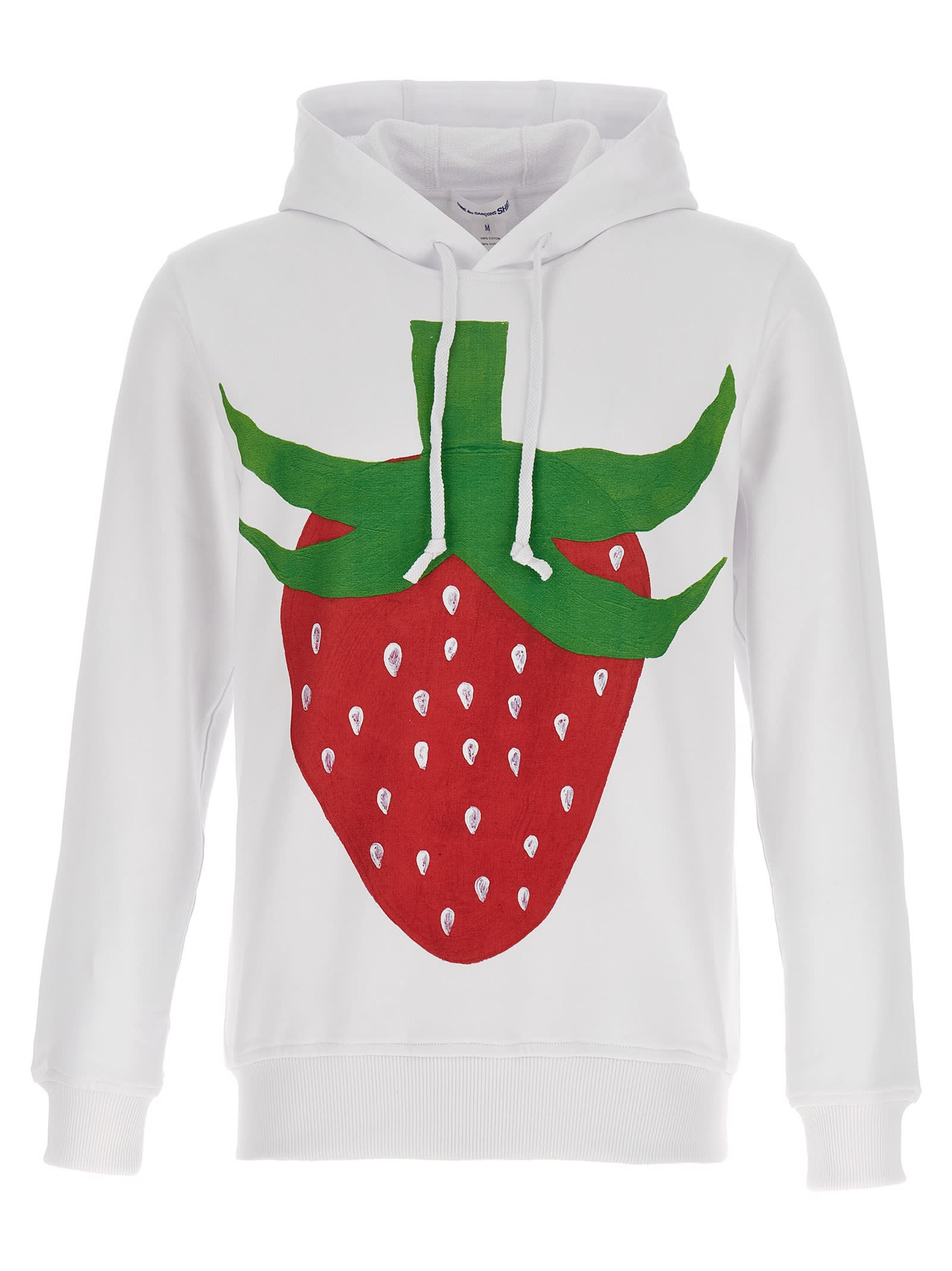 Shop Comme Des Garçons Shirt X Strawberry Hoodie In White