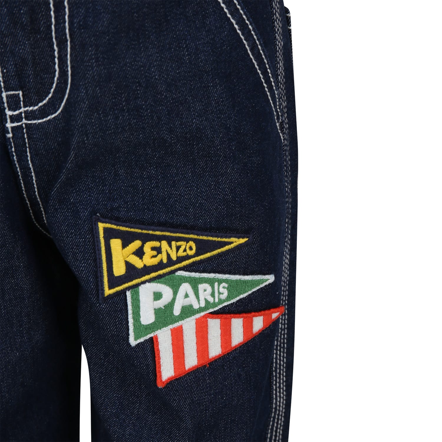 Shop Kenzo Denim Jeans For Boy With Logo