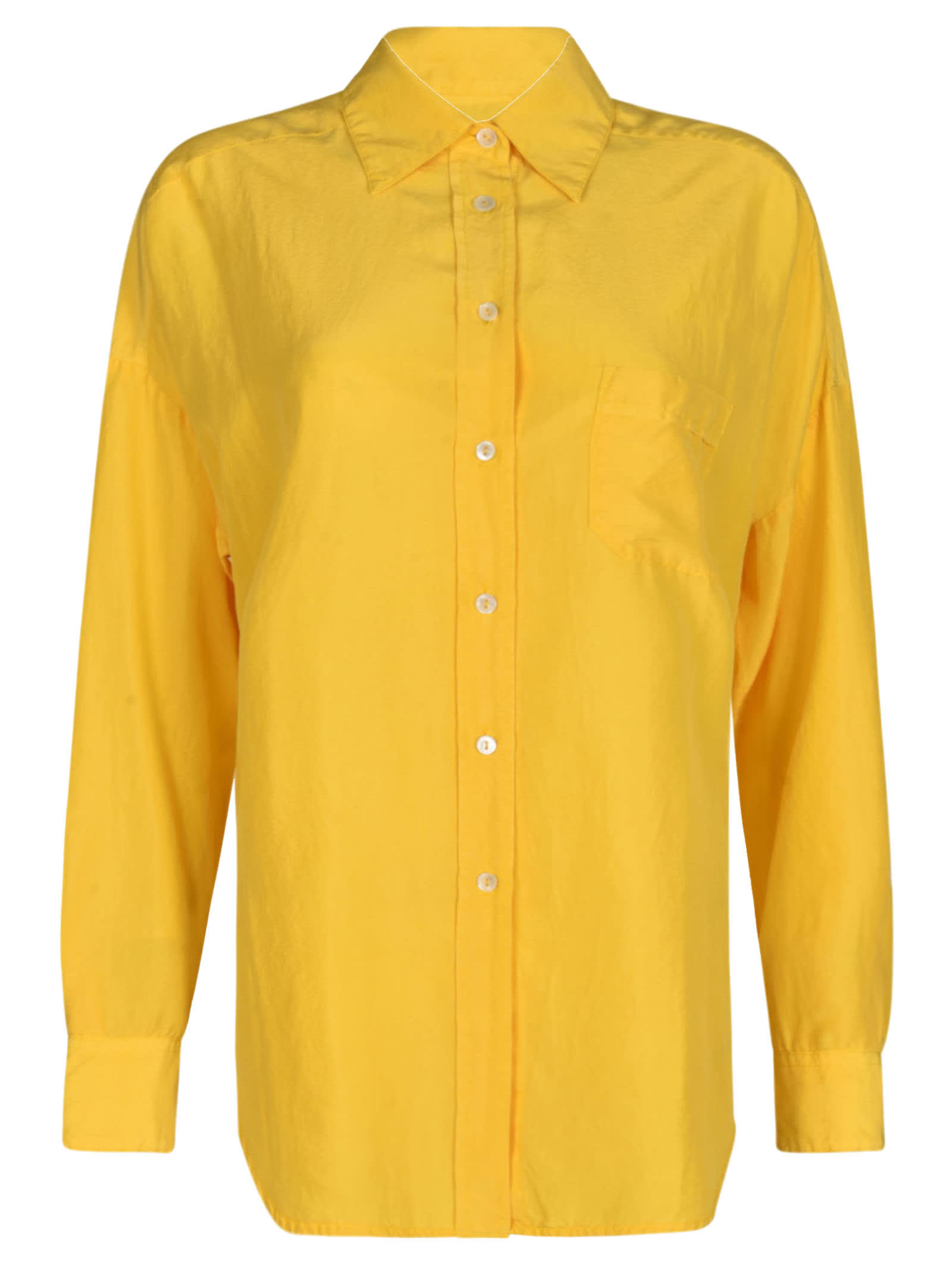 Alberto Biani Oversized Plain Shirt In Yellow