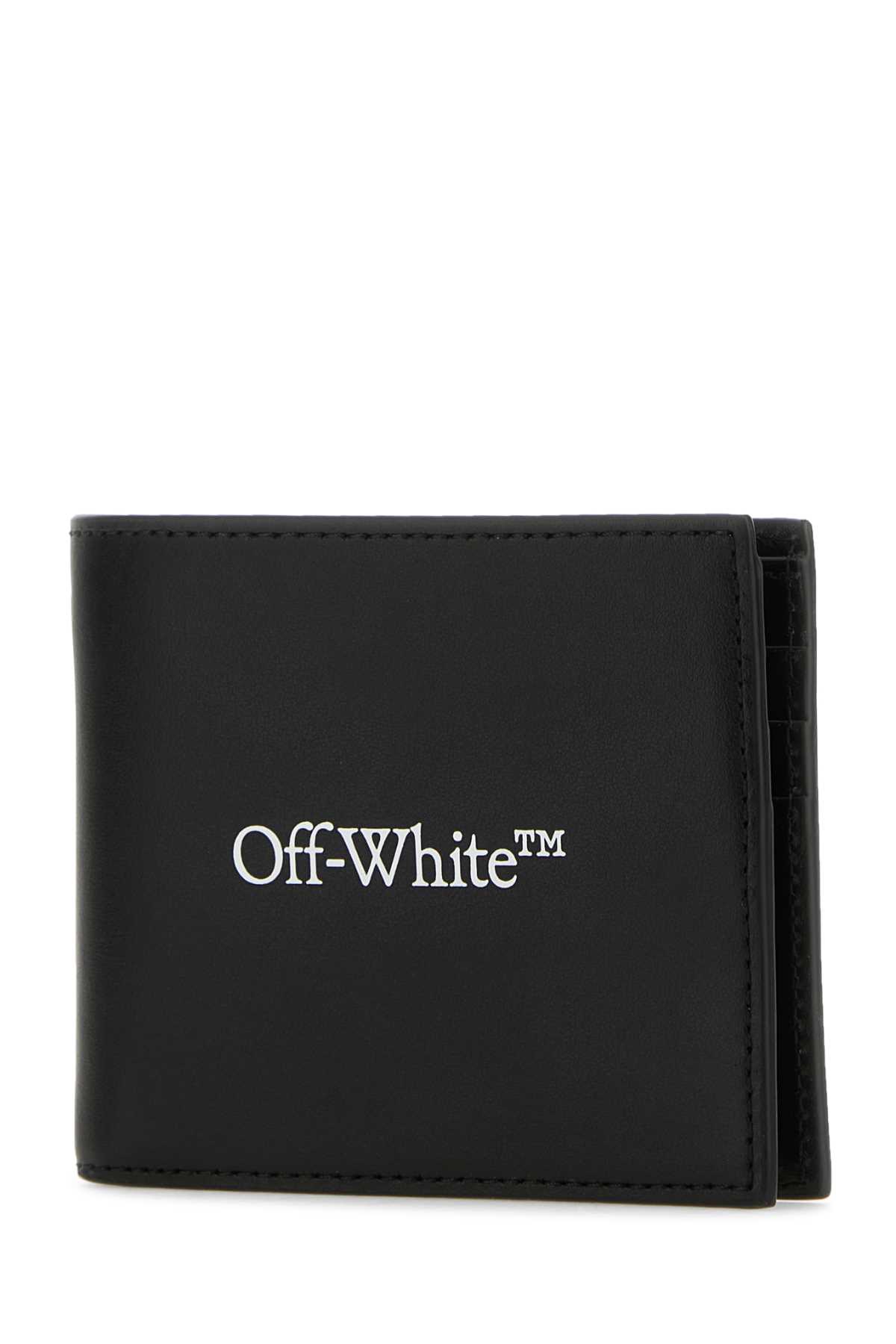 Shop Off-white Black Leather Wallet In 1001