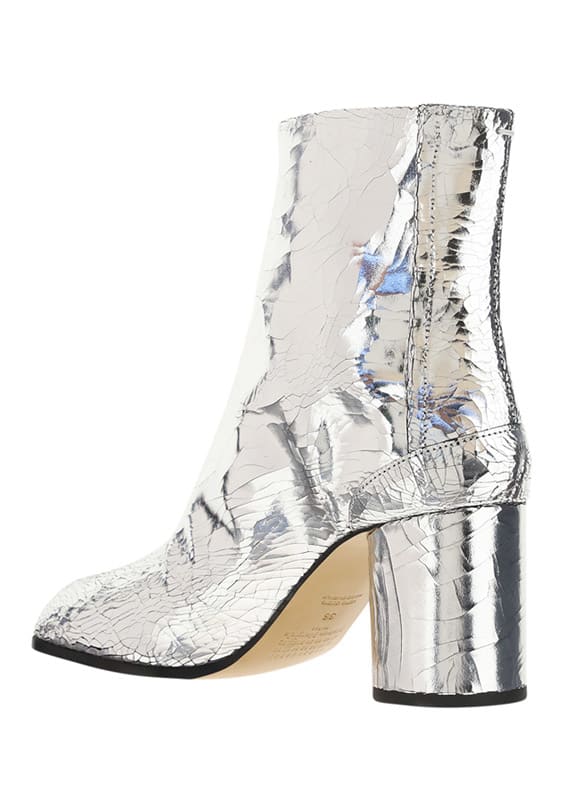 Maison Margiela Broken Mirror Boots In Silver