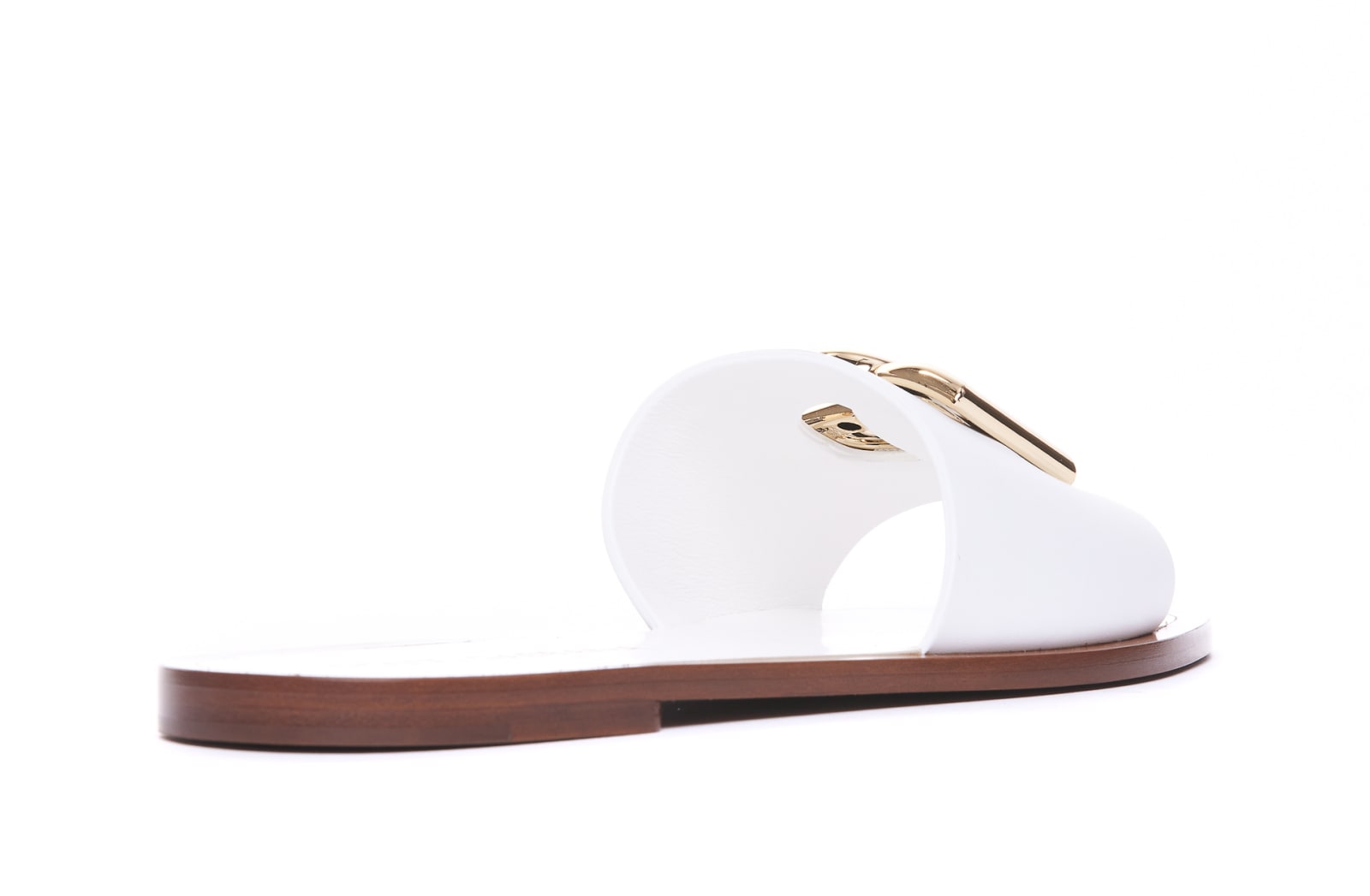 Shop Dolce & Gabbana Dg Logo Slides In White