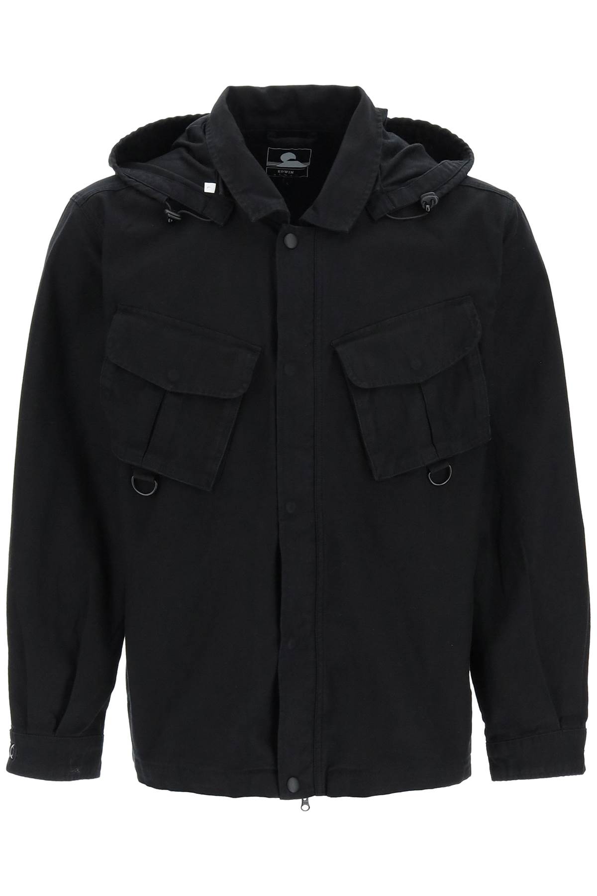Edwin strategy Cotton Jacket With Snap-off Hood