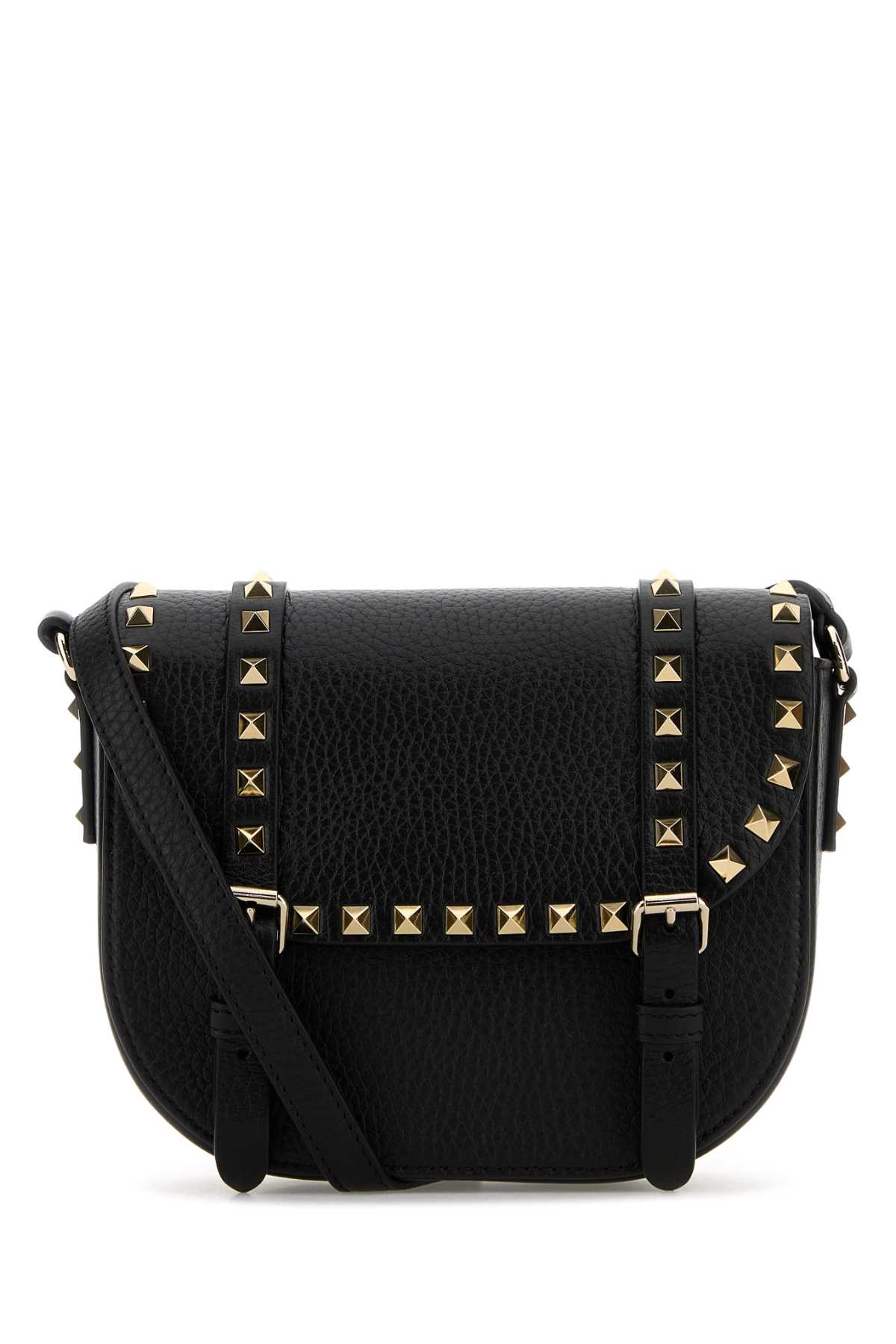 Valentino Garavani Black Leather Rockstud Crossbody Bag