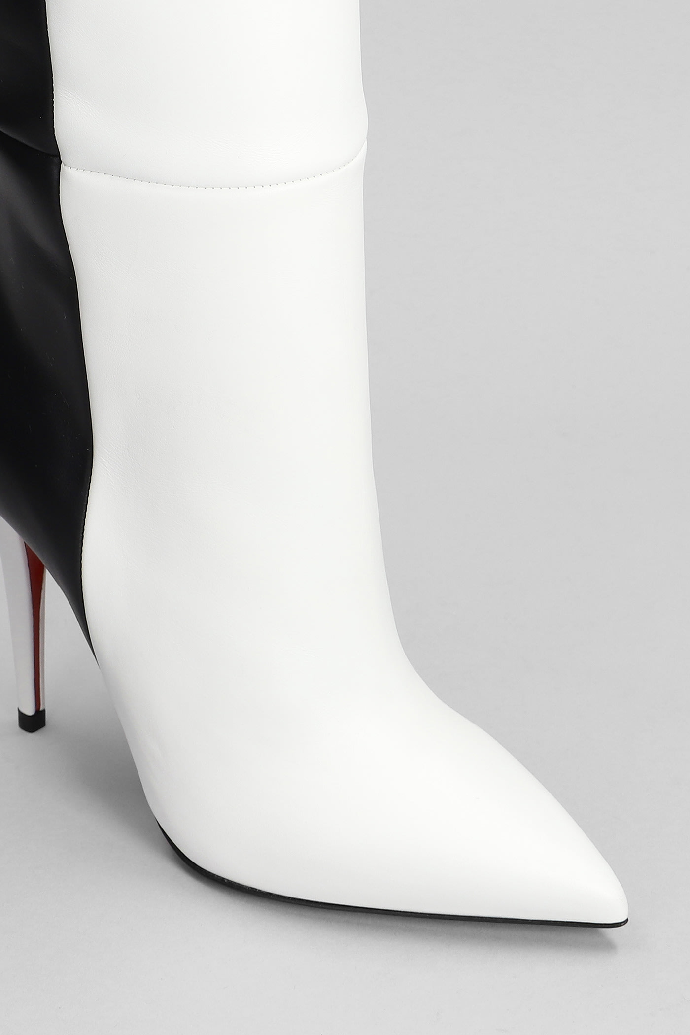 Christian Louboutin Astrilarge Botta Red Sole Two-Tone Leather Knee-High  Boots in 2023